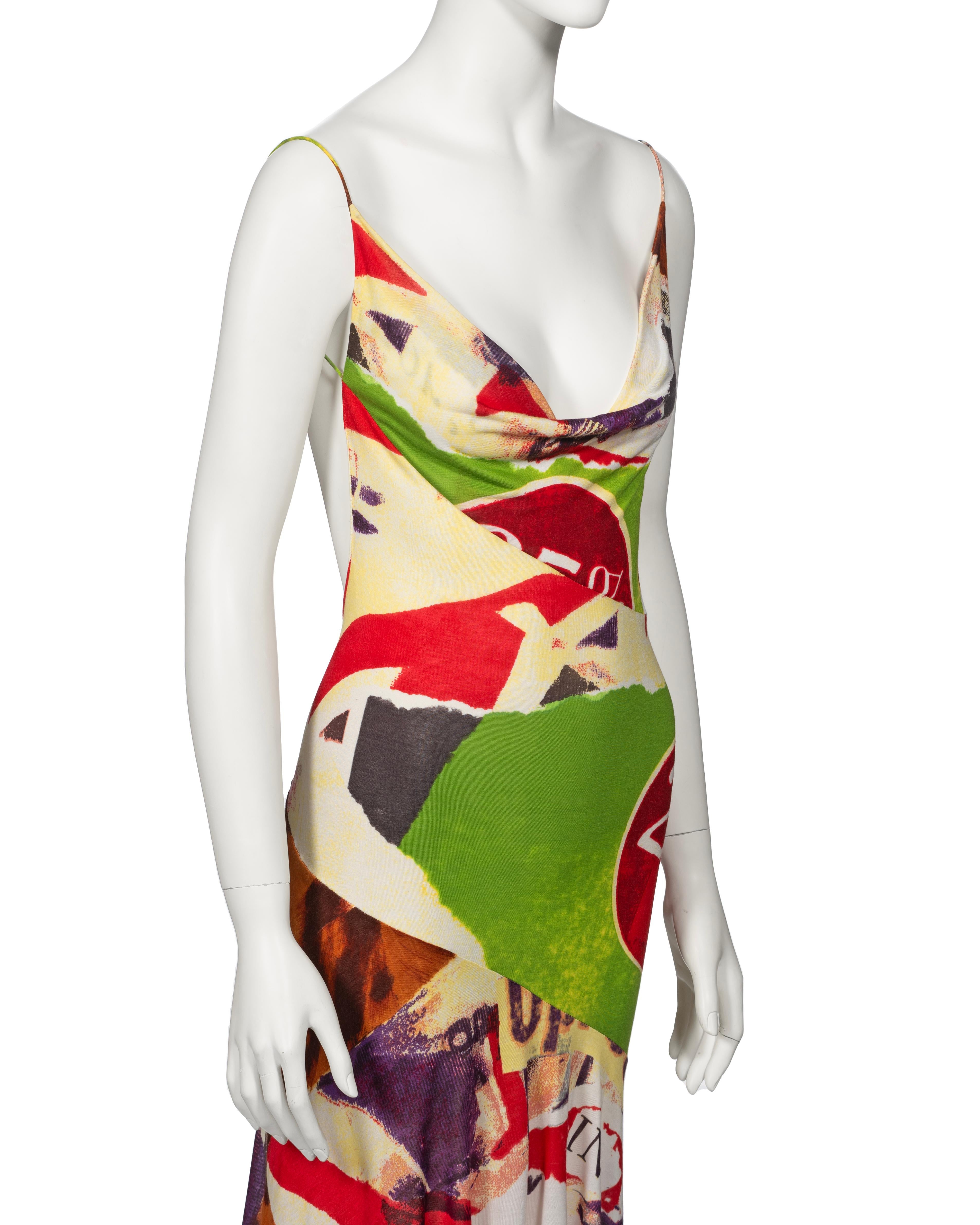 Christian Dior by John Galliano Montage Print Silk Jersey Dress, ss 2003 For Sale 1