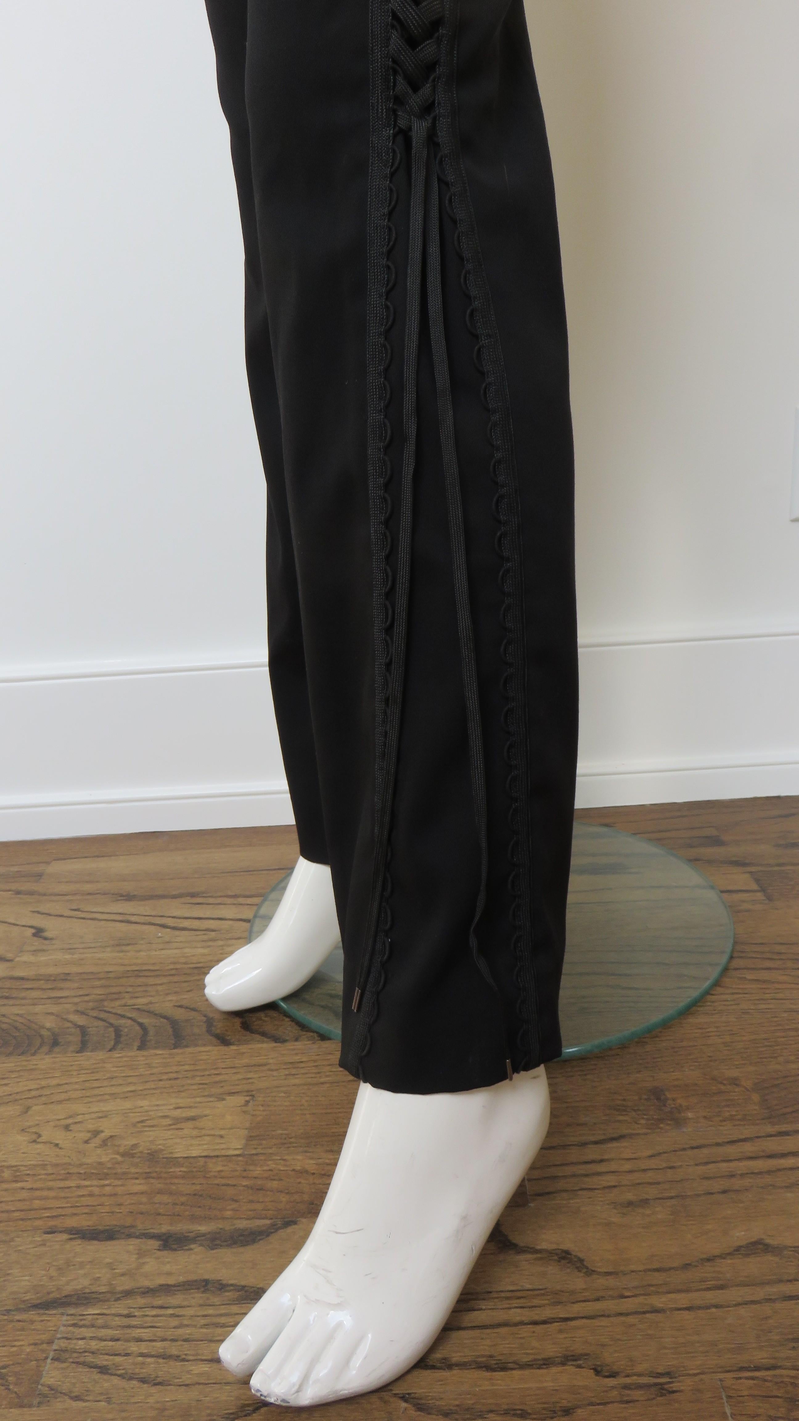 Christian Dior by John Galliano Lace Up Pants 1990s 3