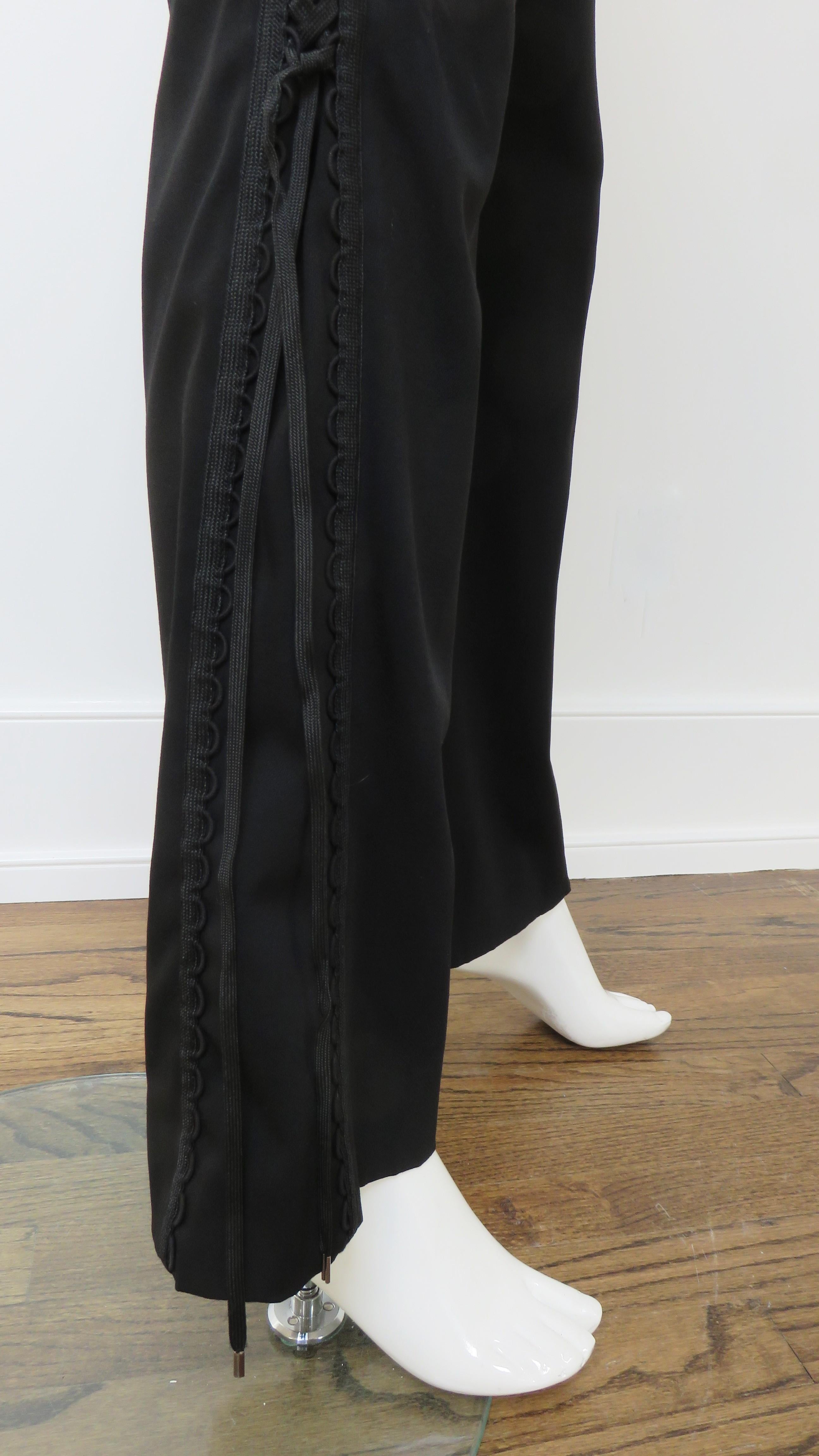 Women's Christian Dior by John Galliano Lace Up Pants 1990s