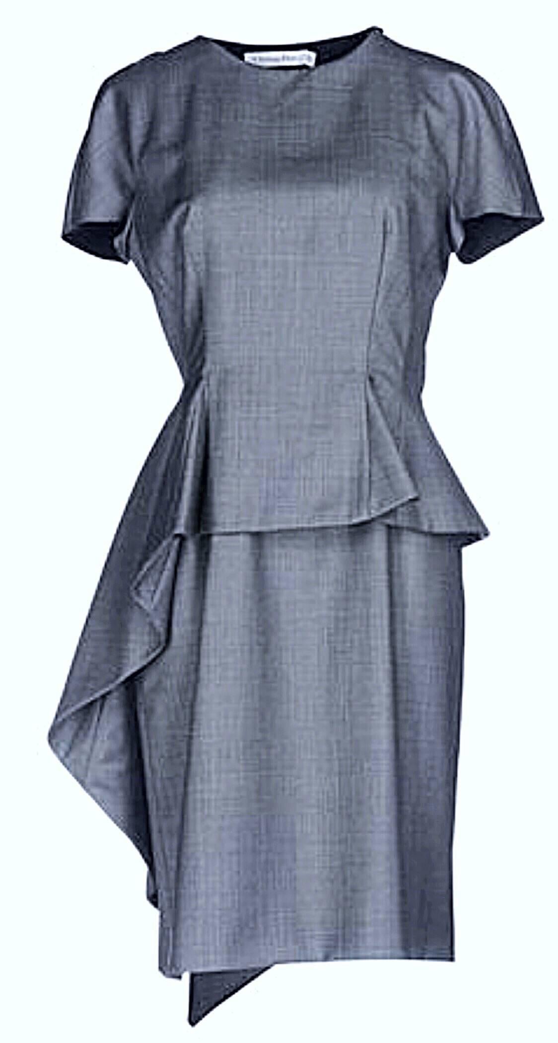NWT Christian Dior John Galliano Größe 8 / 10 Leichtes Wolle Avant Garde Kleid im Zustand „Neu“ im Angebot in San Diego, CA
