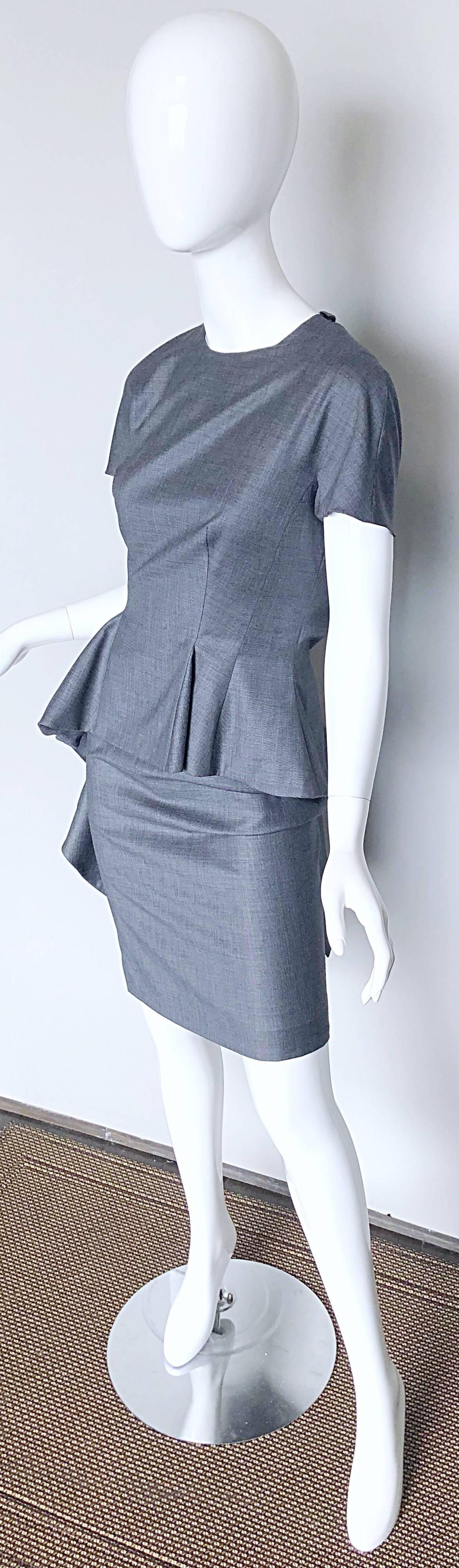 NWT Christian Dior John Galliano Größe 8 / 10 Leichtes Wolle Avant Garde Kleid Damen im Angebot