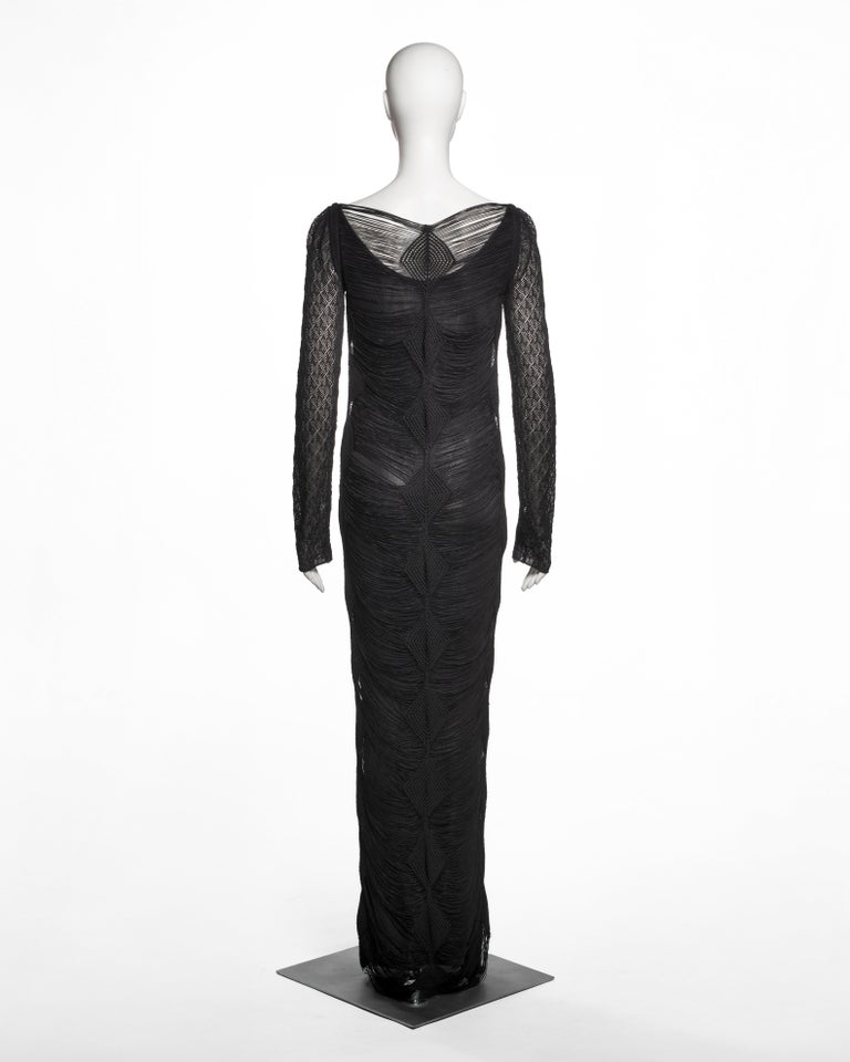 Christian Dior by John Galliano Openwork Viscose Knit Evening Dress, SS  1999 For Sale at 1stDibs