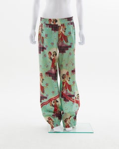 Christian Dior by John Galliano oriental print harem pants, fw 2001