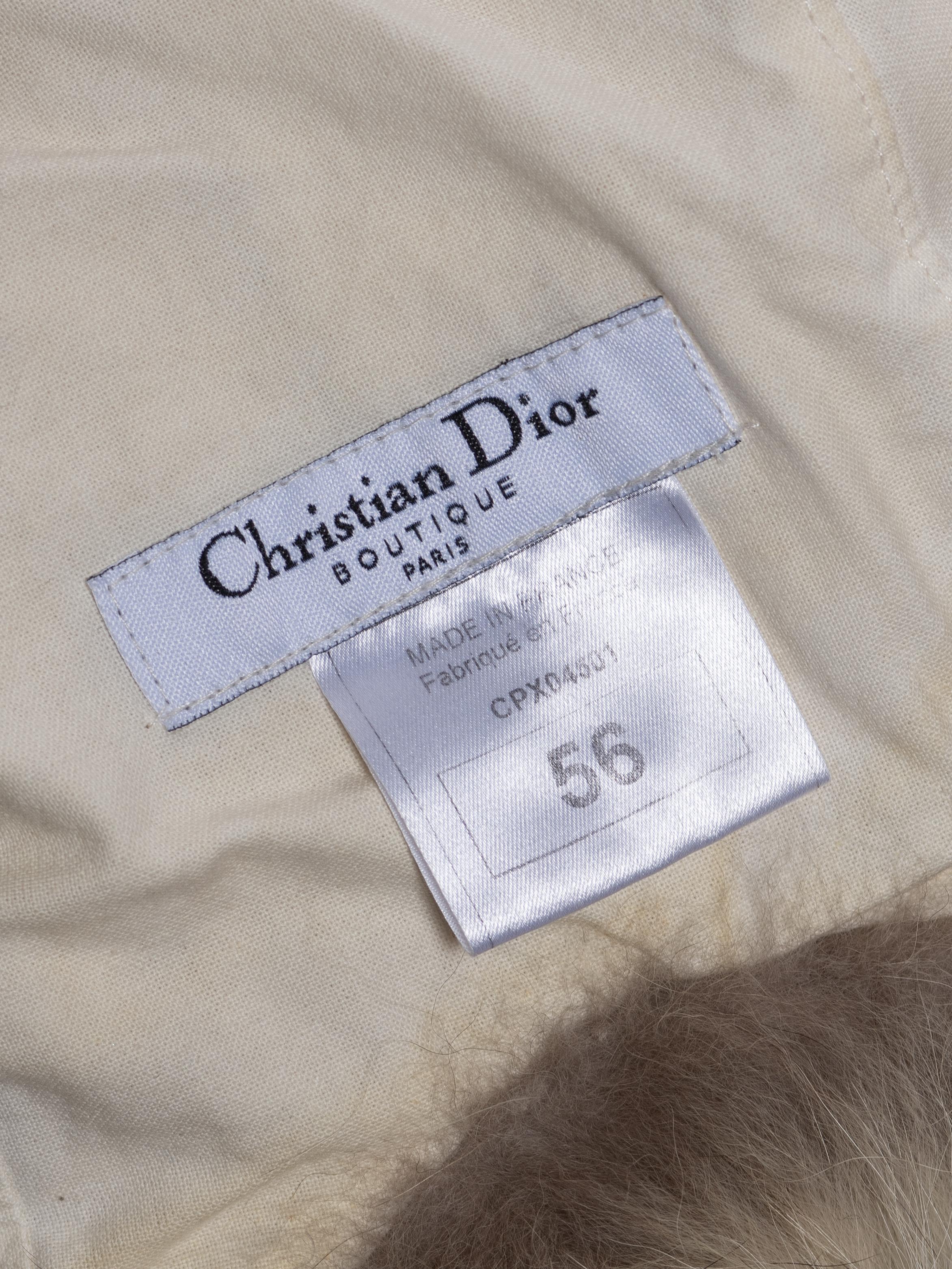 Christian Dior by John Galliano Oversized Coyote Fur Hat, FW 2002 8