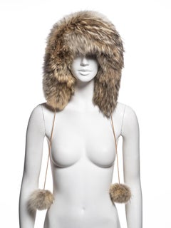 Christian Dior by John Galliano Oversized Coyote Fur Hat, FW 2002