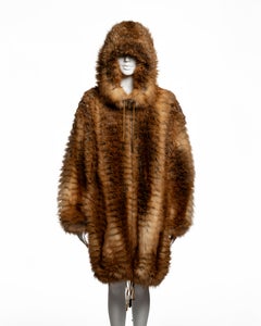 Christian Dior by John Galliano Oversized Fox Fur Hooded Coat, FW 2003