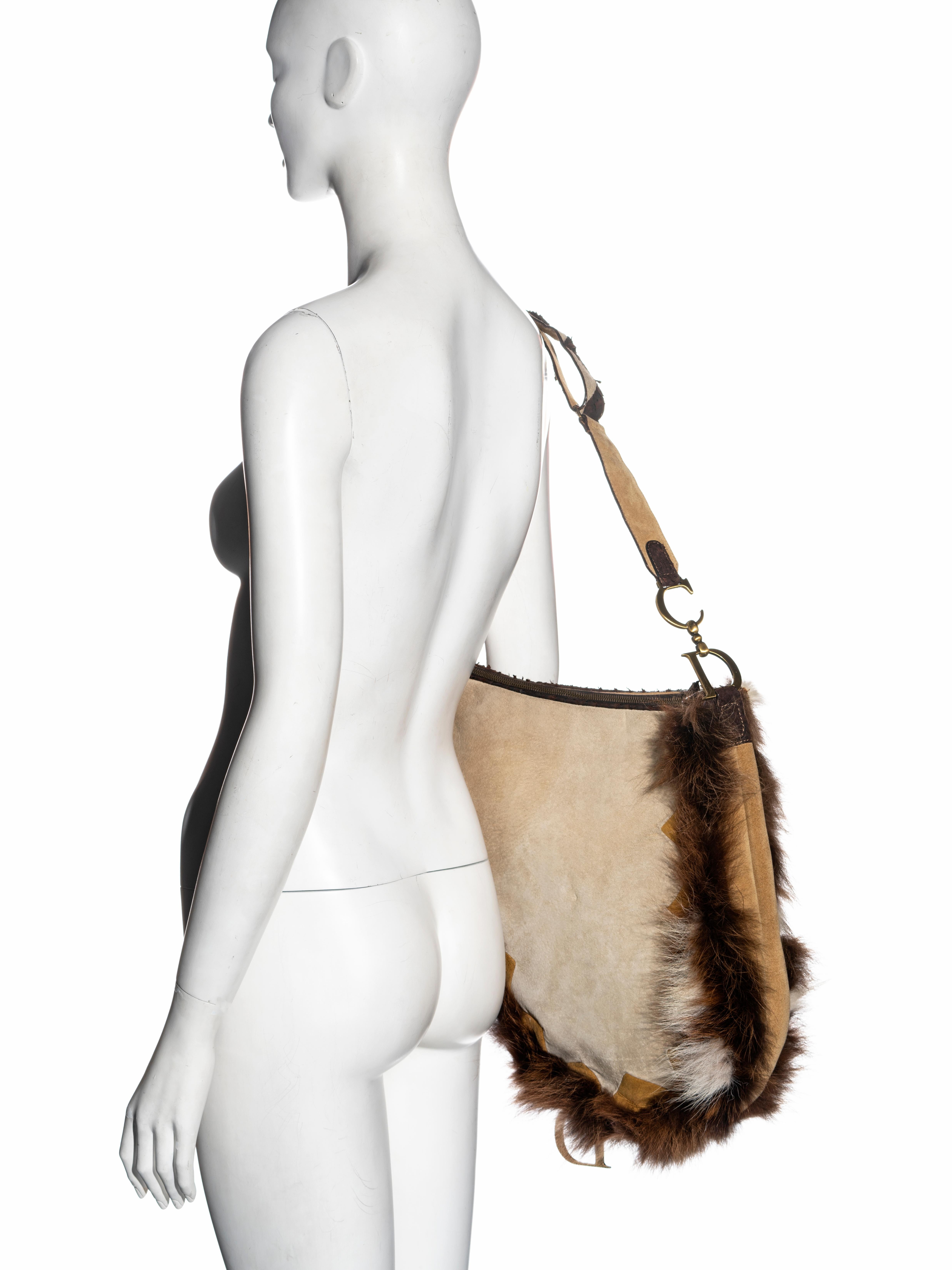 Christian Dior by John Galliano oversized fur saddle bag, fw 2002 3