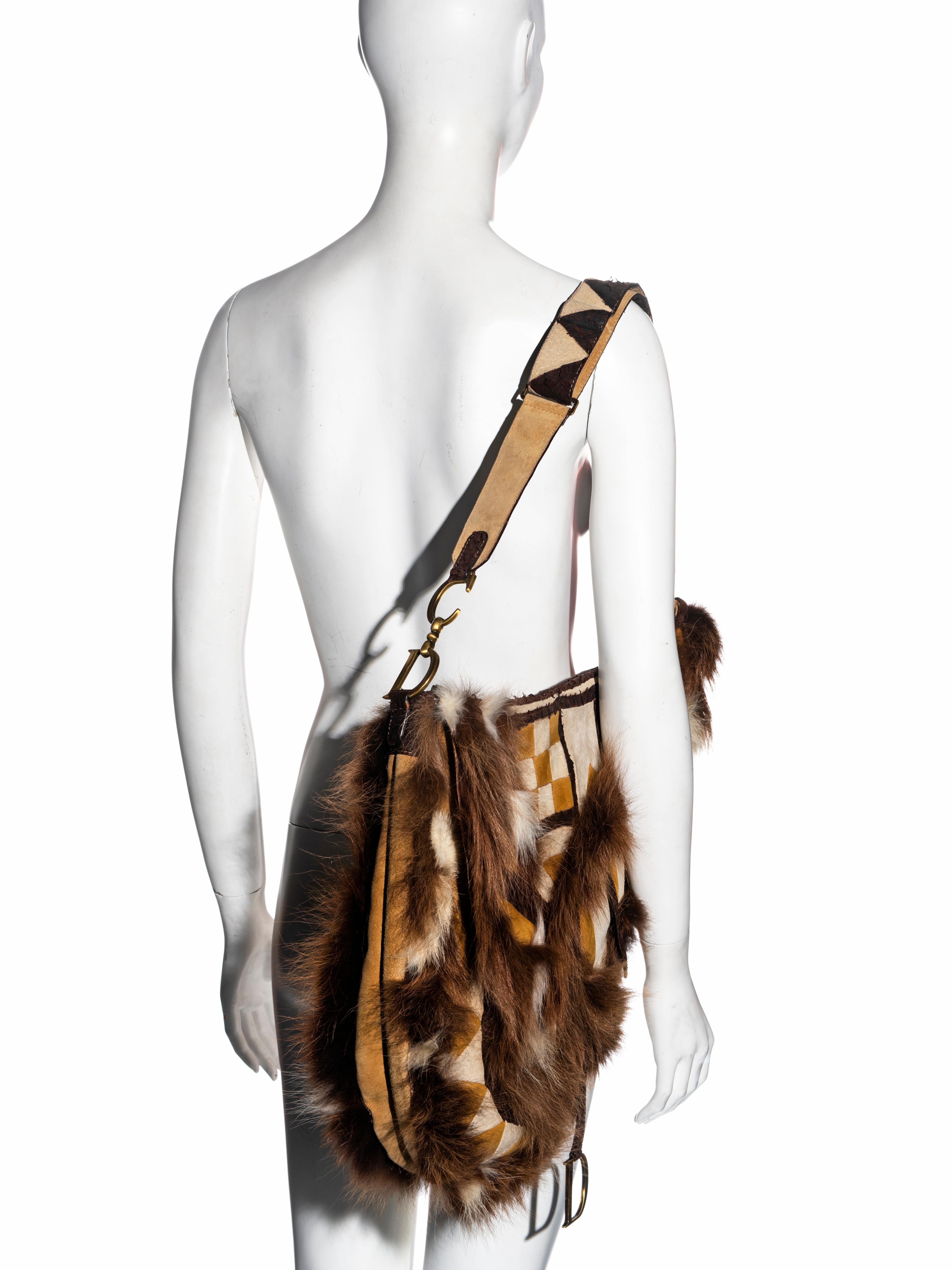 Christian Dior by John Galliano oversized fur saddle bag, fw 2002 1