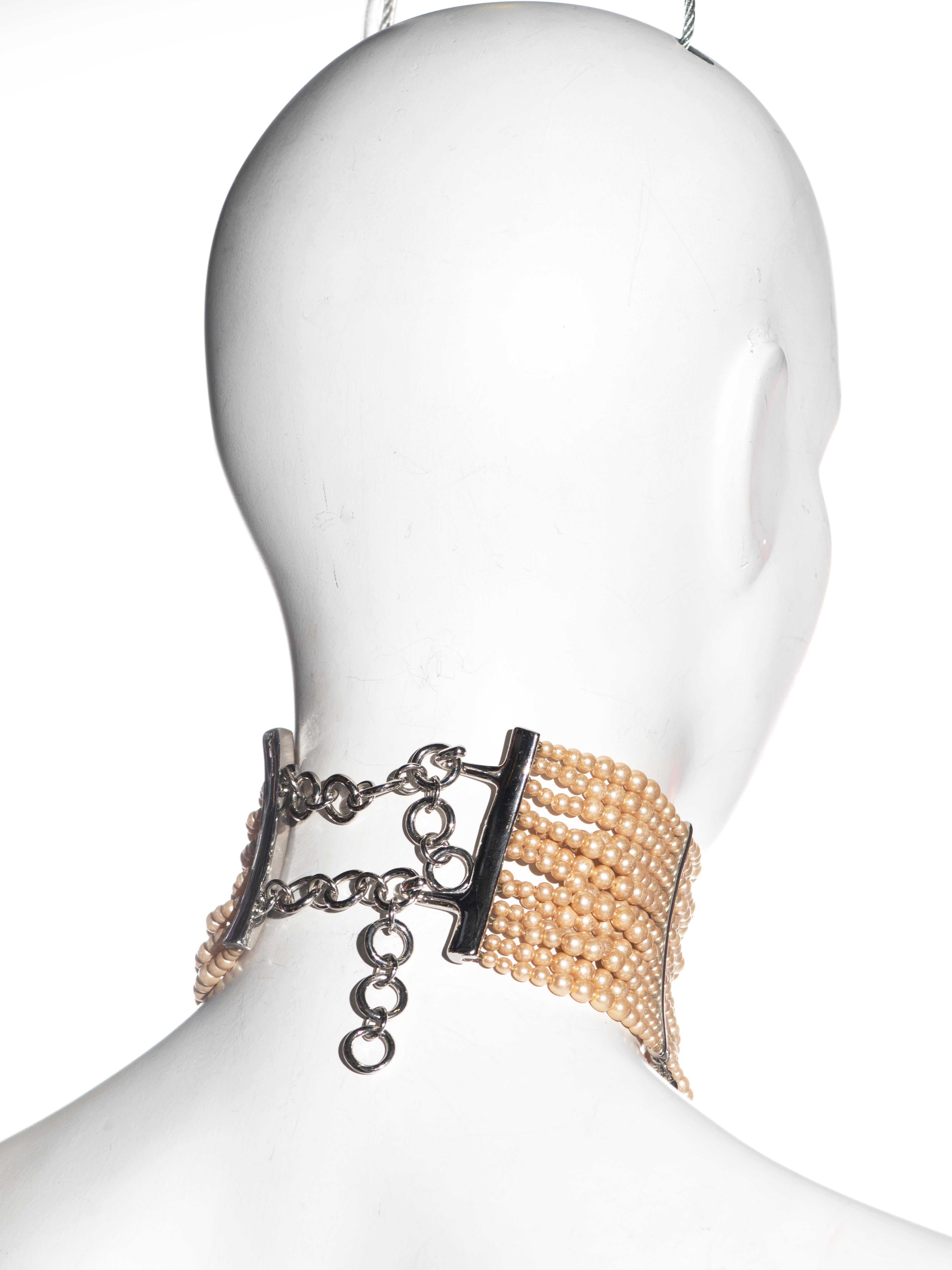 Christian Dior by John Galliano pearl choker necklace, ss 1998 3