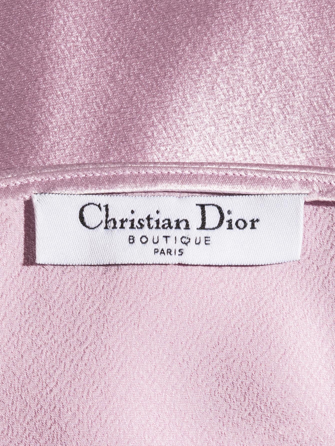 Christian Dior by John Galliano pink bias cut silk evening dress, fw 2003 3