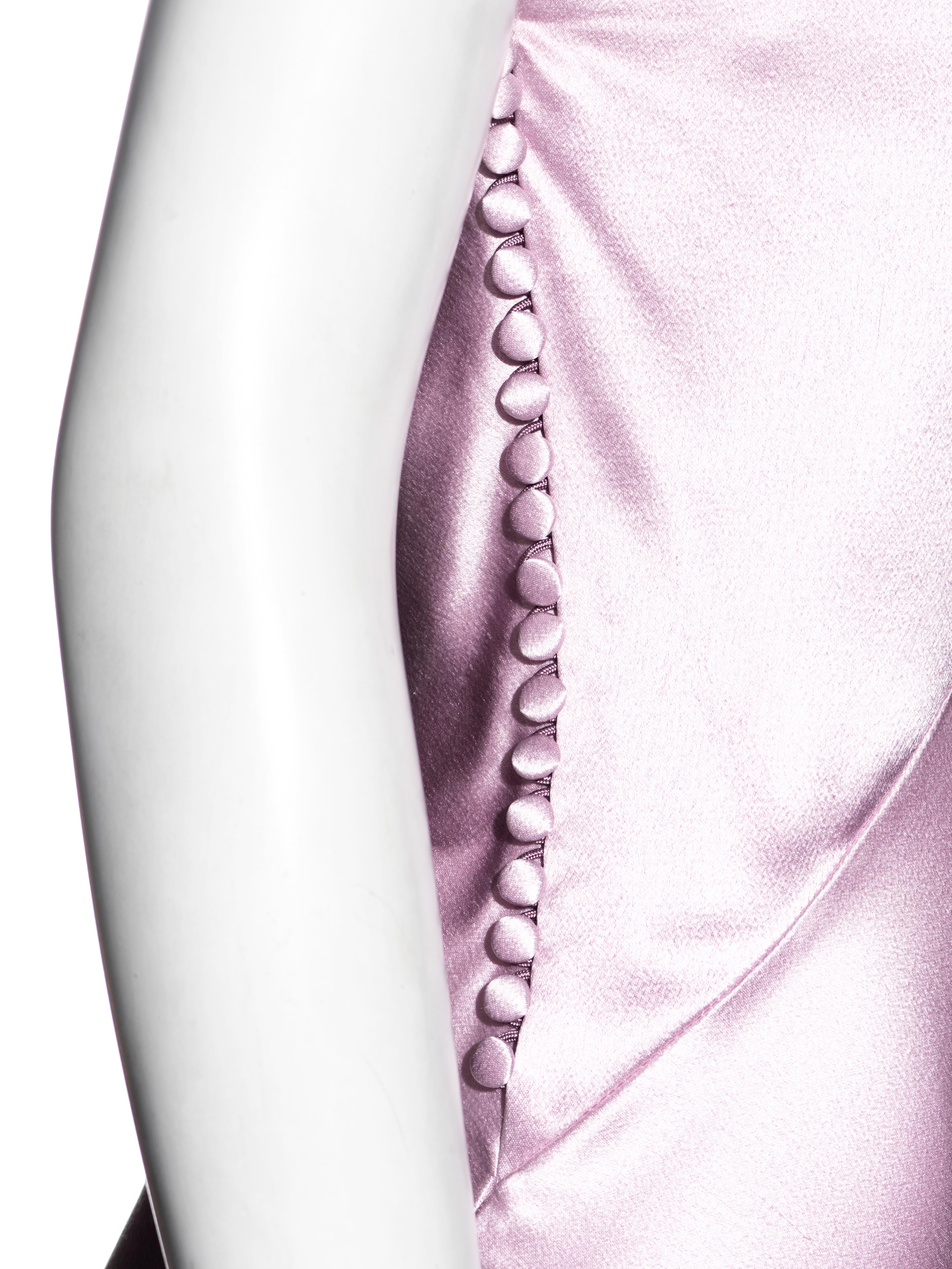 Women's Christian Dior by John Galliano pink bias cut silk evening dress, fw 2003