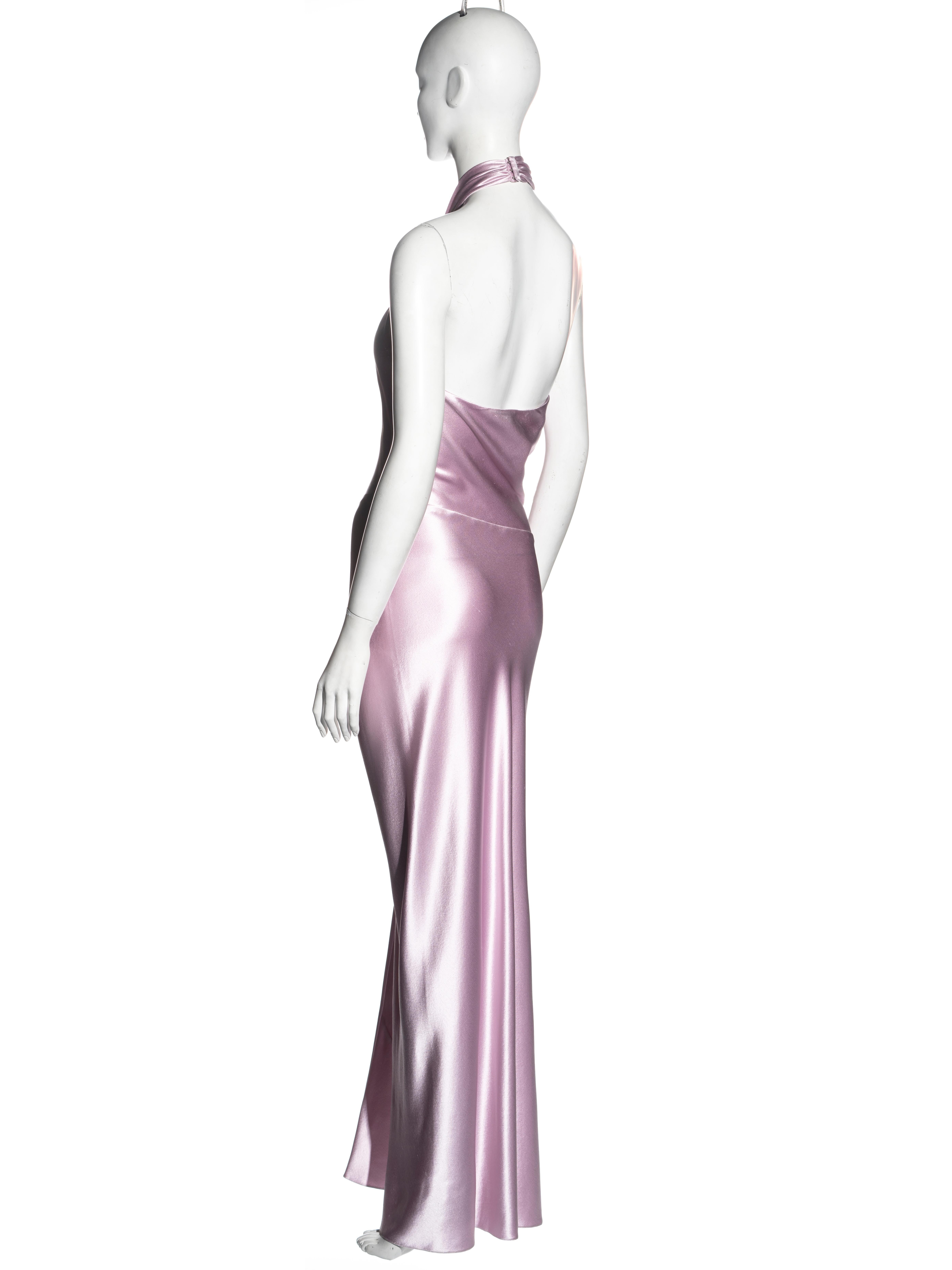 Christian Dior by John Galliano pink bias cut silk evening dress, fw 2003 1