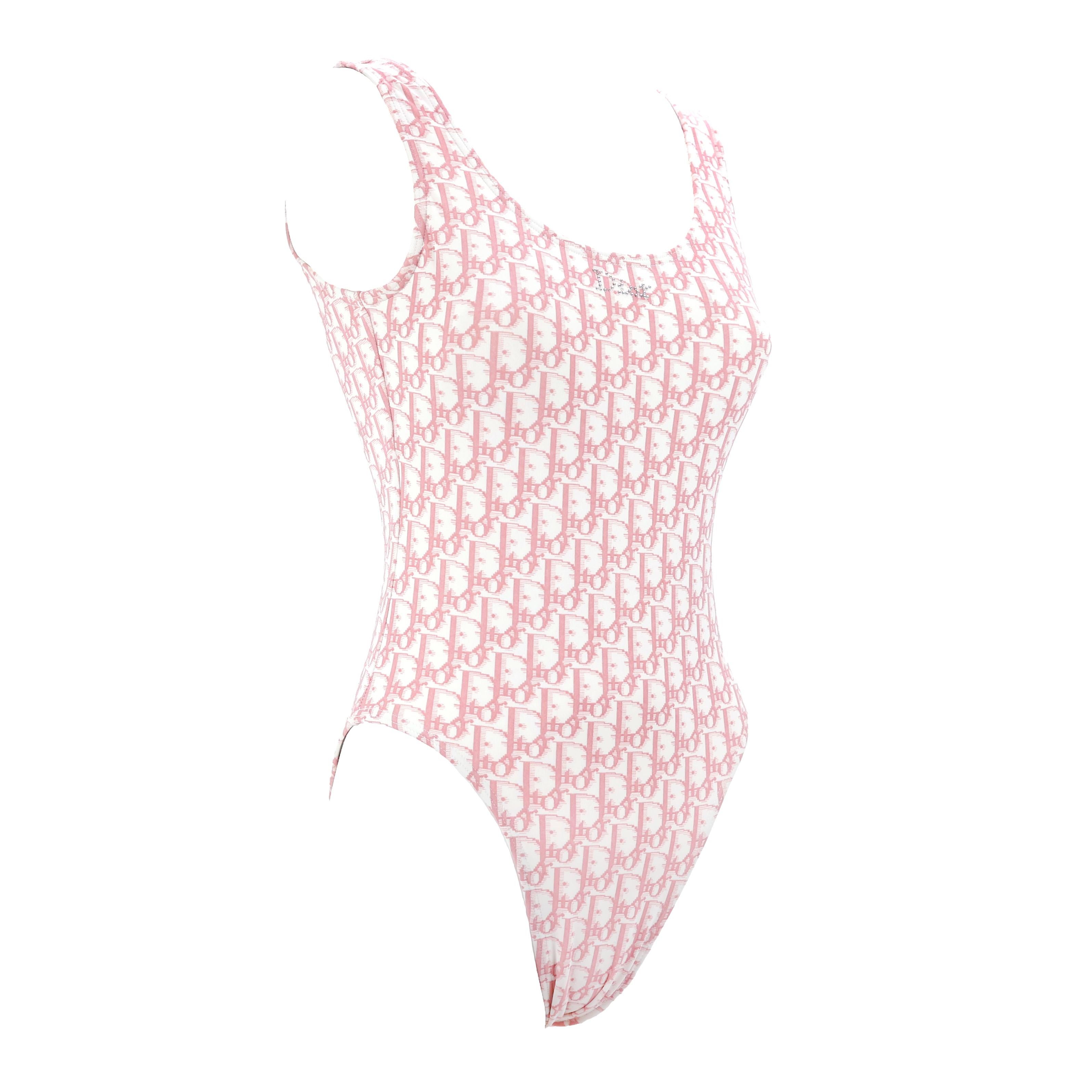 Christian Dior by John Galliano Pink Diorissimo Swimsuit For Sale 1