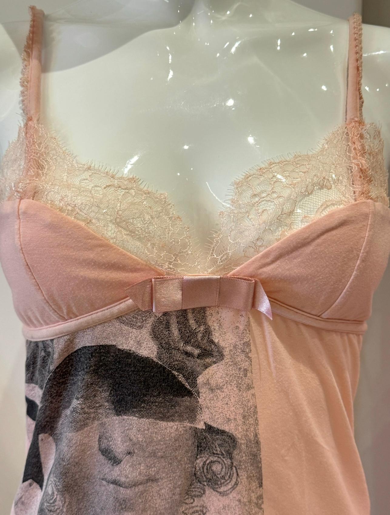 Brown Christian Dior by John Galliano pink Marie Antoinette top For Sale