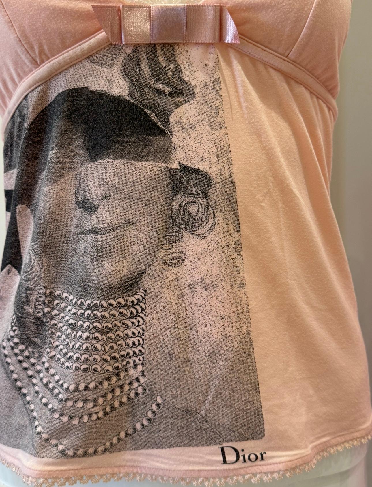Christian Dior by John Galliano pink Marie Antoinette top In Excellent Condition For Sale In PARIS, FR