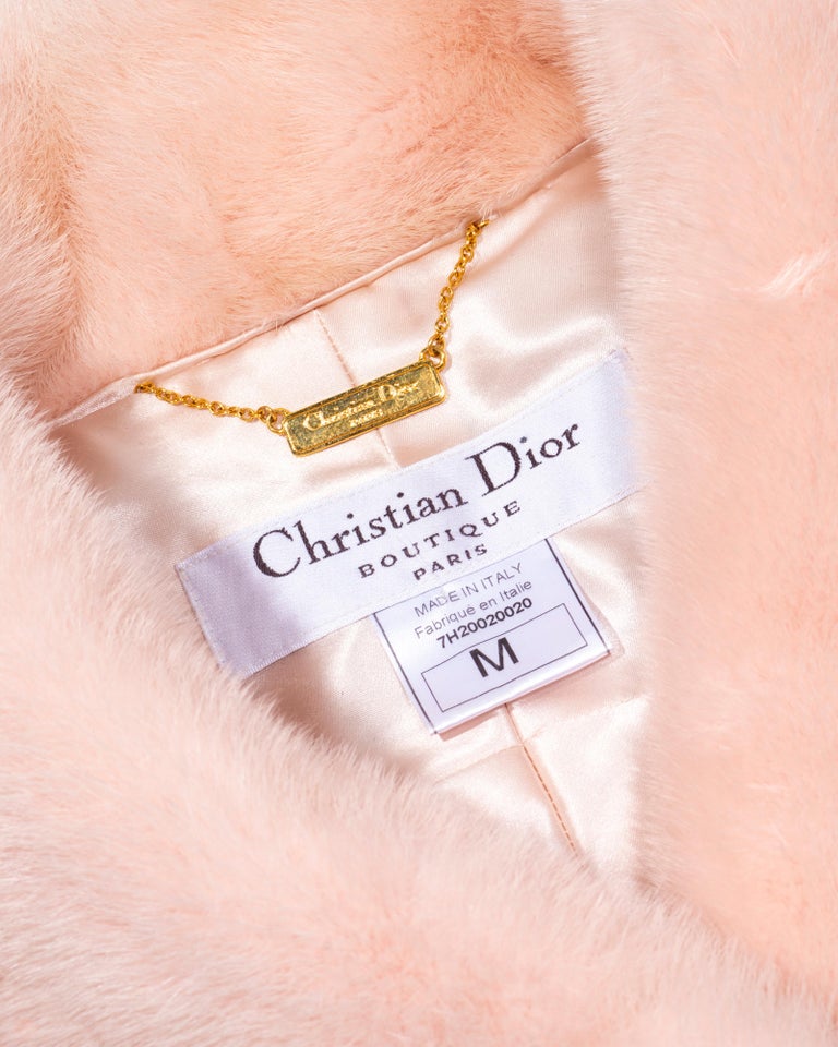 Christian Dior by John Galliano pink mink fur cropped bolero jacket, fw 1997 For Sale 5