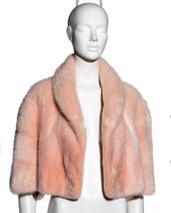 Christian Dior by John Galliano pink mink fur cropped bolero jacket, fw 1997