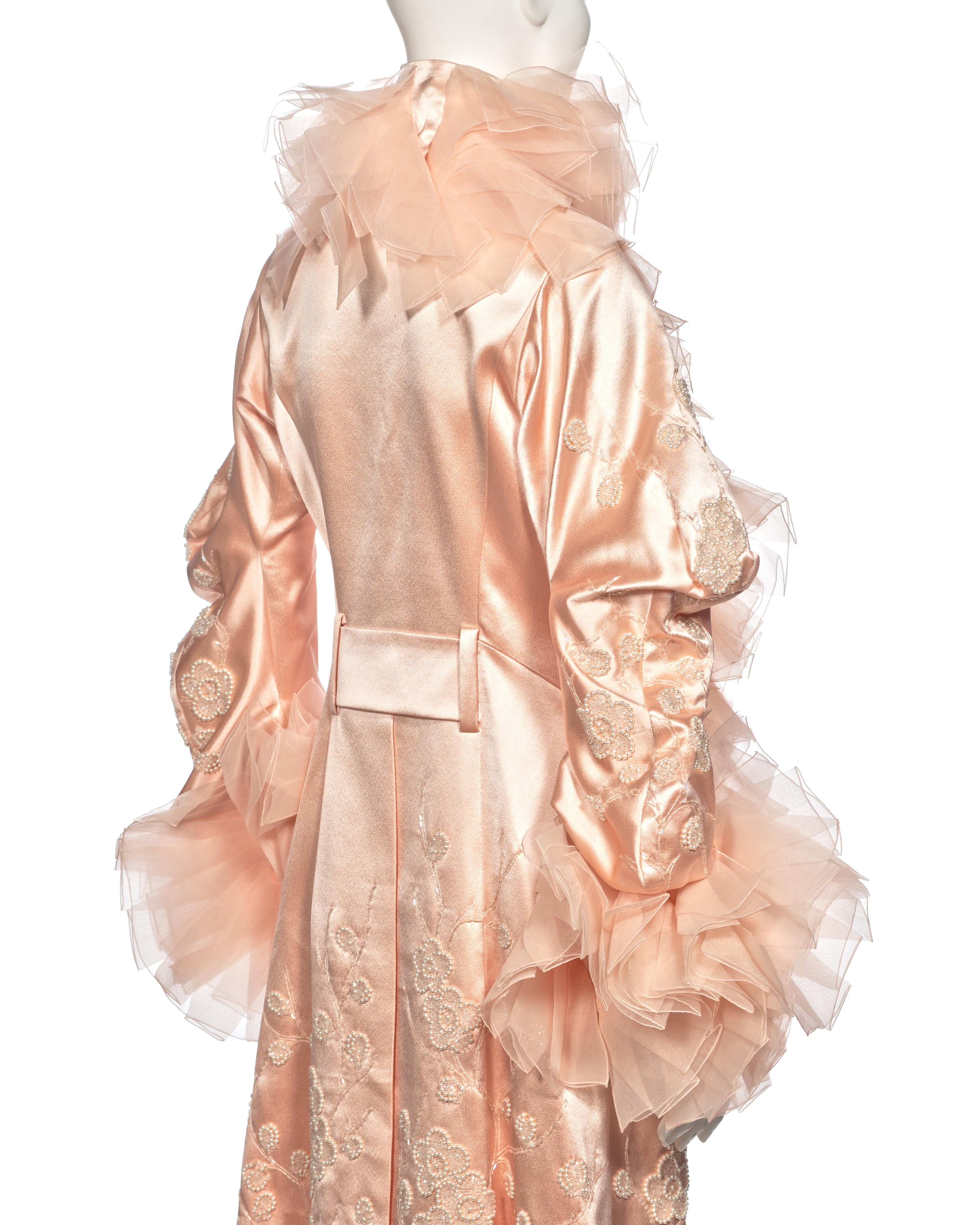 Christian Dior by John Galliano Pink Silk and Organza Evening Coat, fw 2003 8