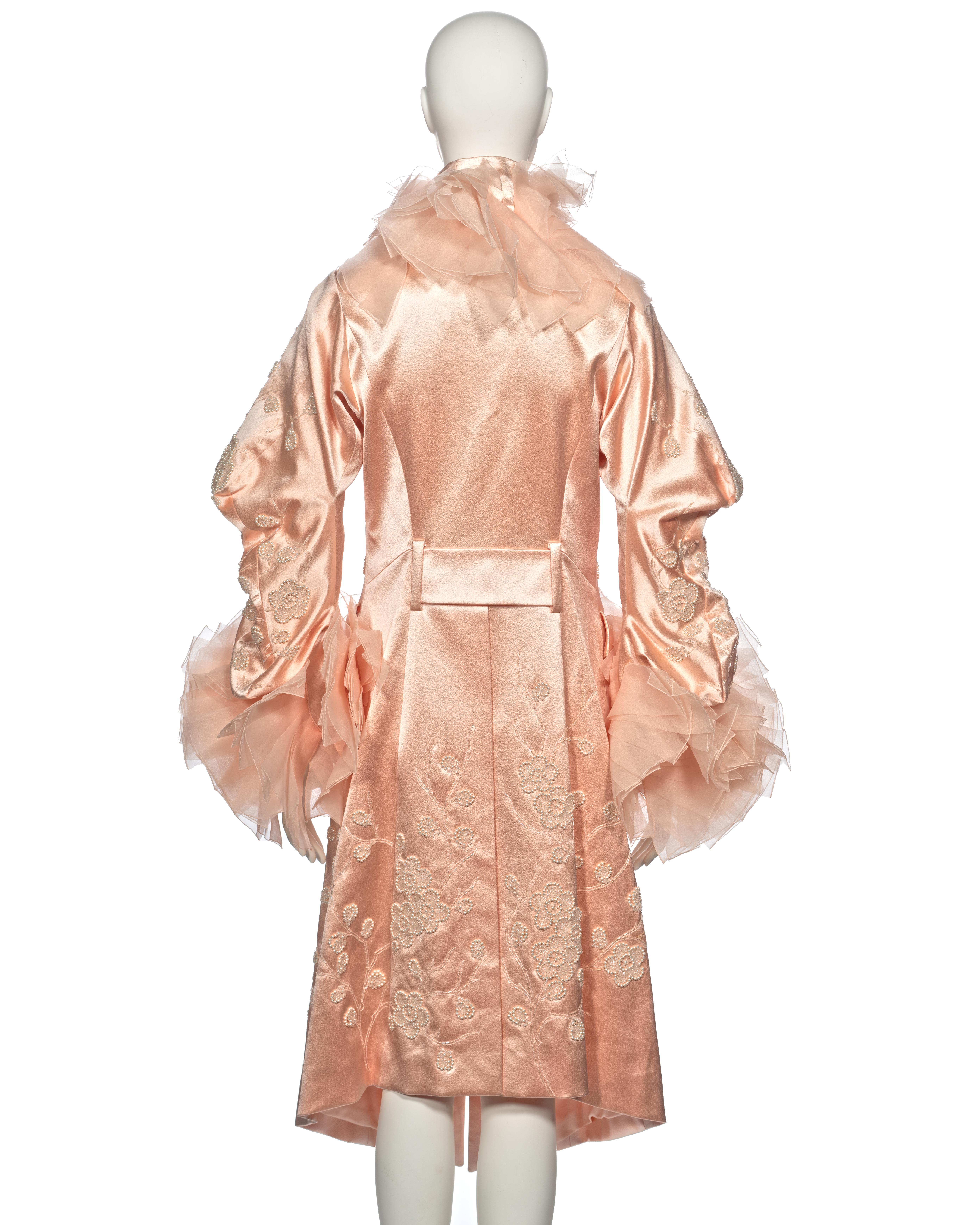 Christian Dior by John Galliano Pink Silk and Organza Evening Coat, fw 2003 9