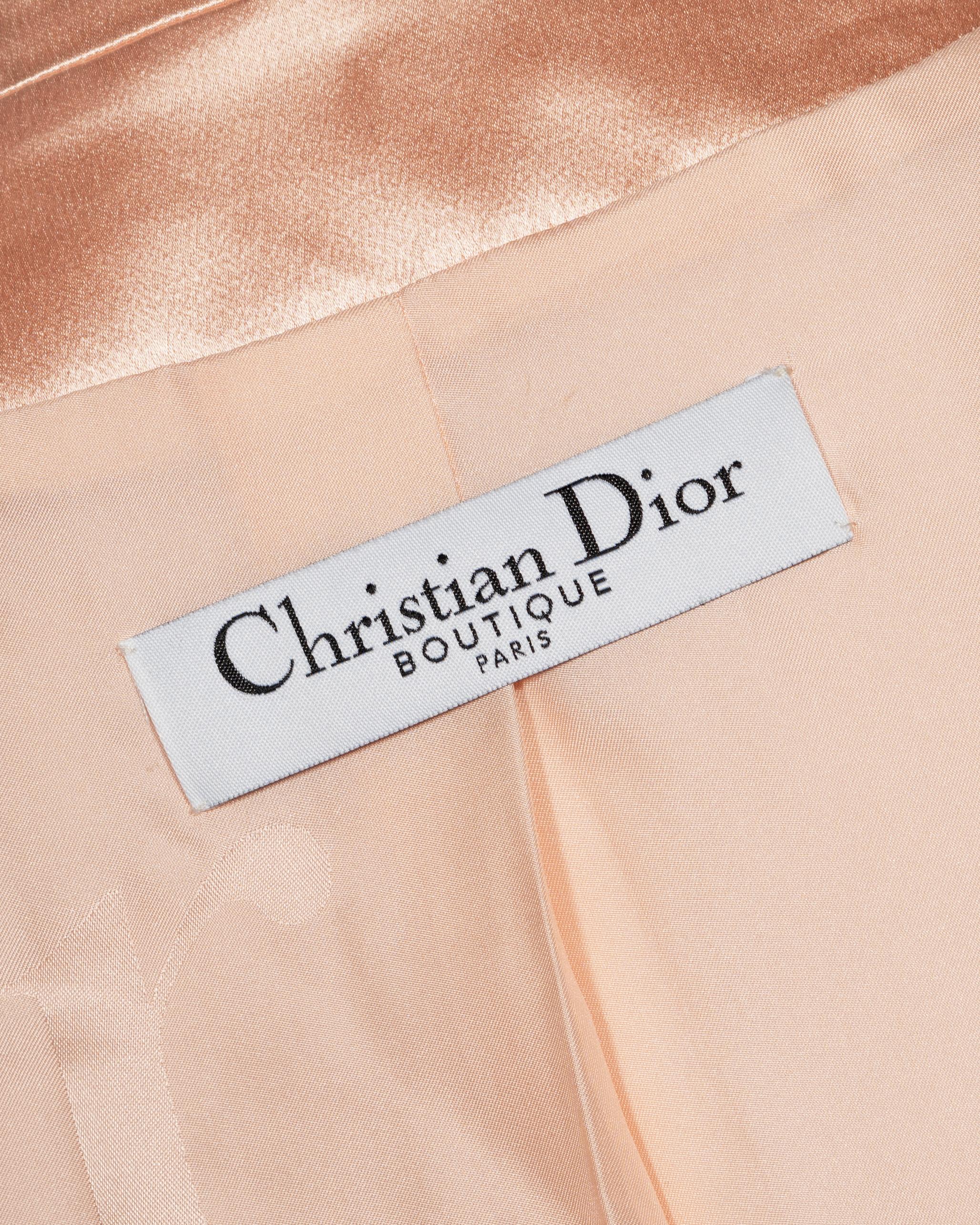 Christian Dior by John Galliano Pink Silk and Organza Evening Coat, fw 2003 14