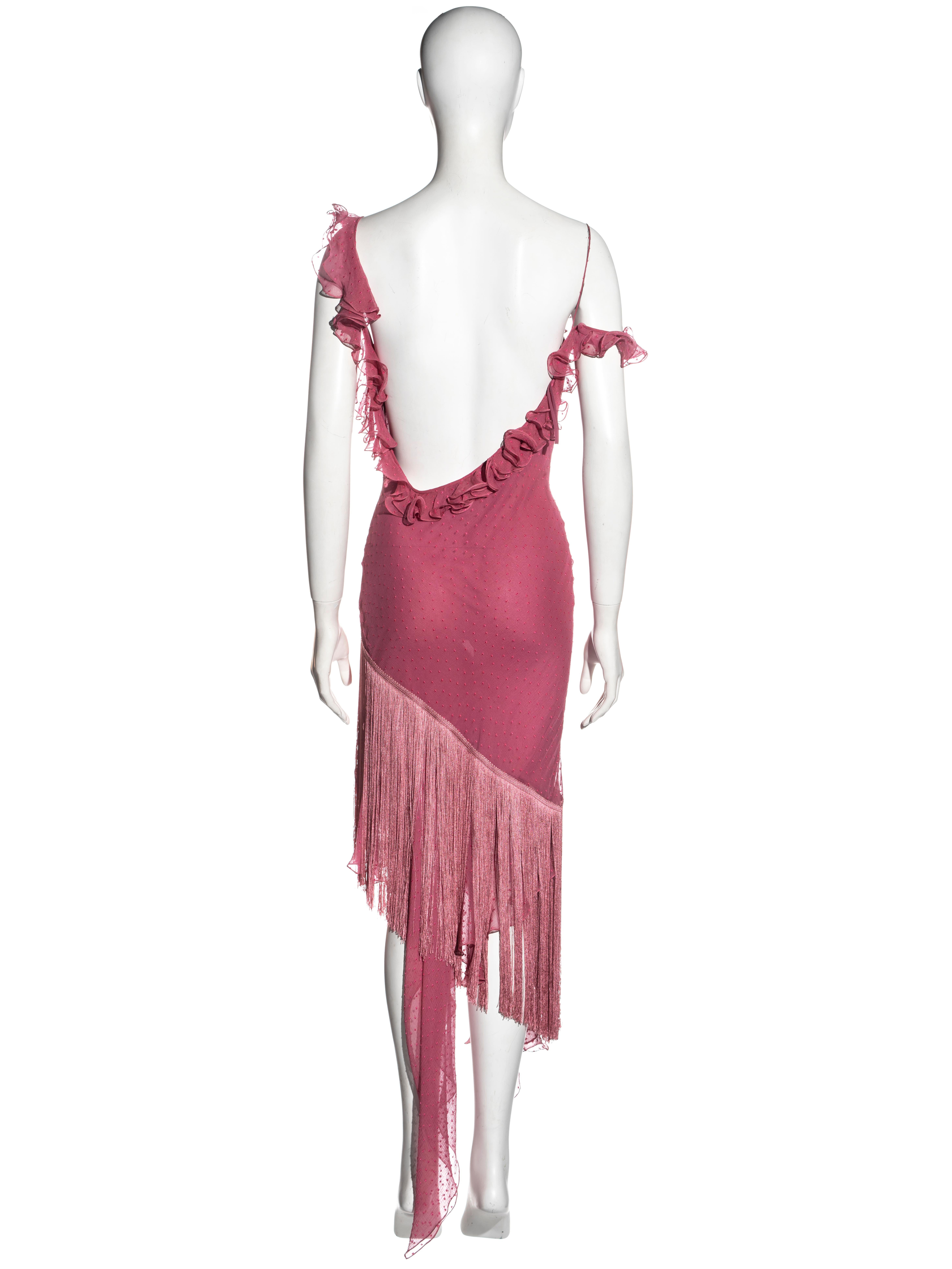 Christian Dior by John Galliano pink silk bias cut evening dress, fw 2000 3