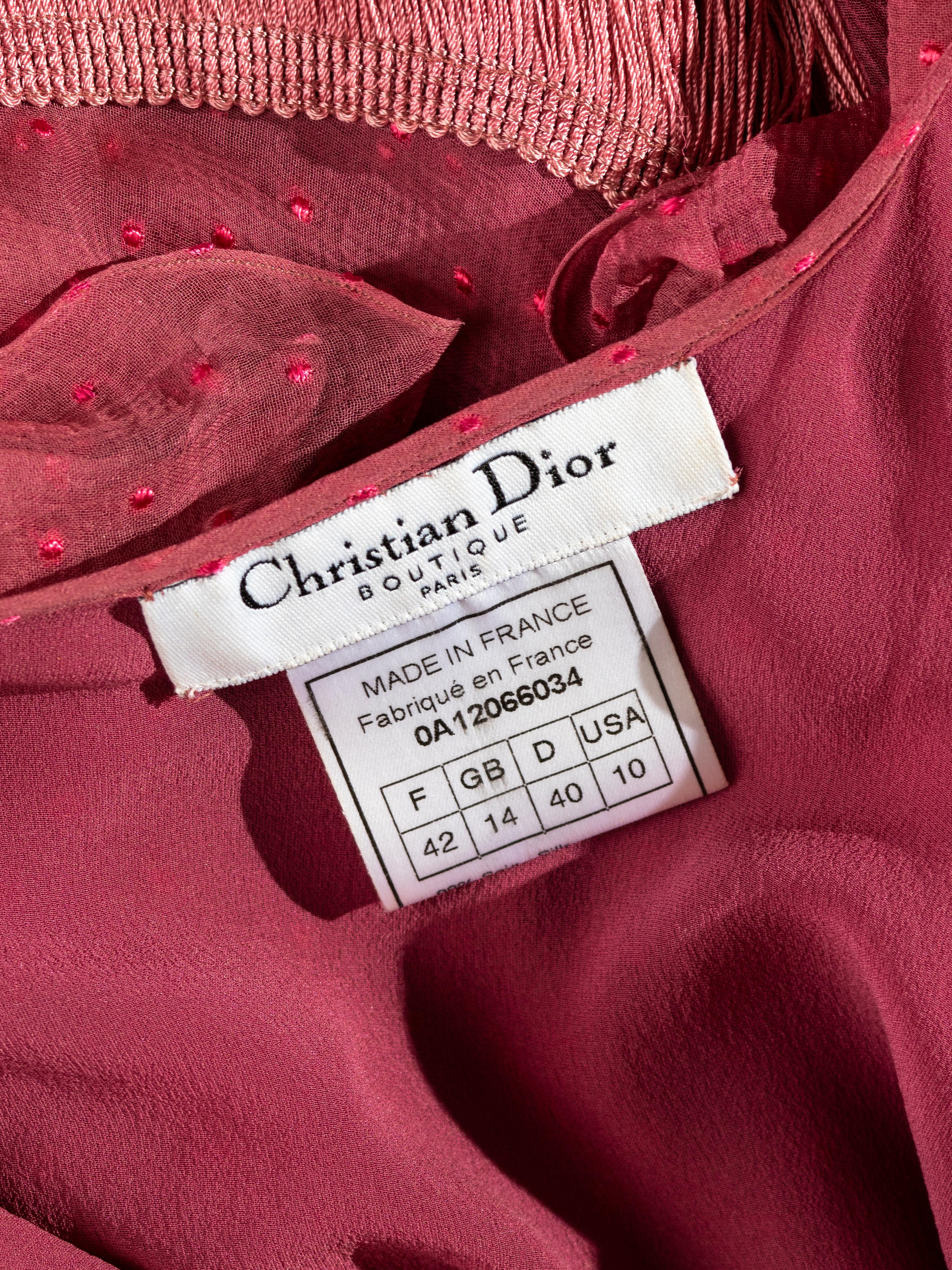 Christian Dior by John Galliano pink silk bias cut evening dress, fw 2000 4