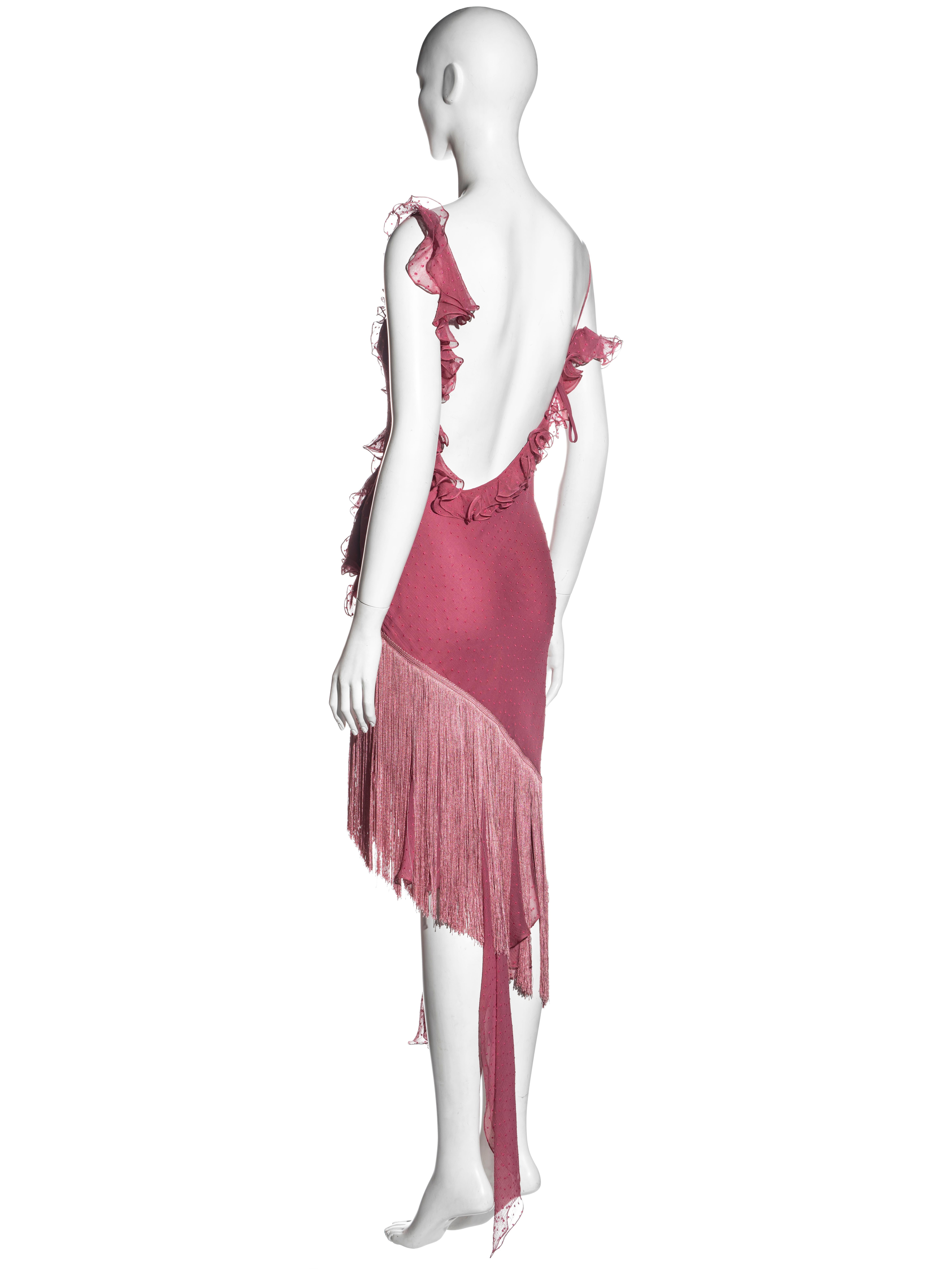 Women's Christian Dior by John Galliano pink silk bias cut evening dress, fw 2000
