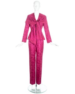 Christian Dior by John Galliano pink silk brocade and lace 3-piece suit, fw 1998