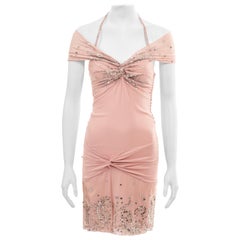 Christian Dior by John Galliano pink silk embellished evening dress, ss 2004