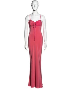 Christian Dior by John Galliano pink silk maxi dress, ss 2006