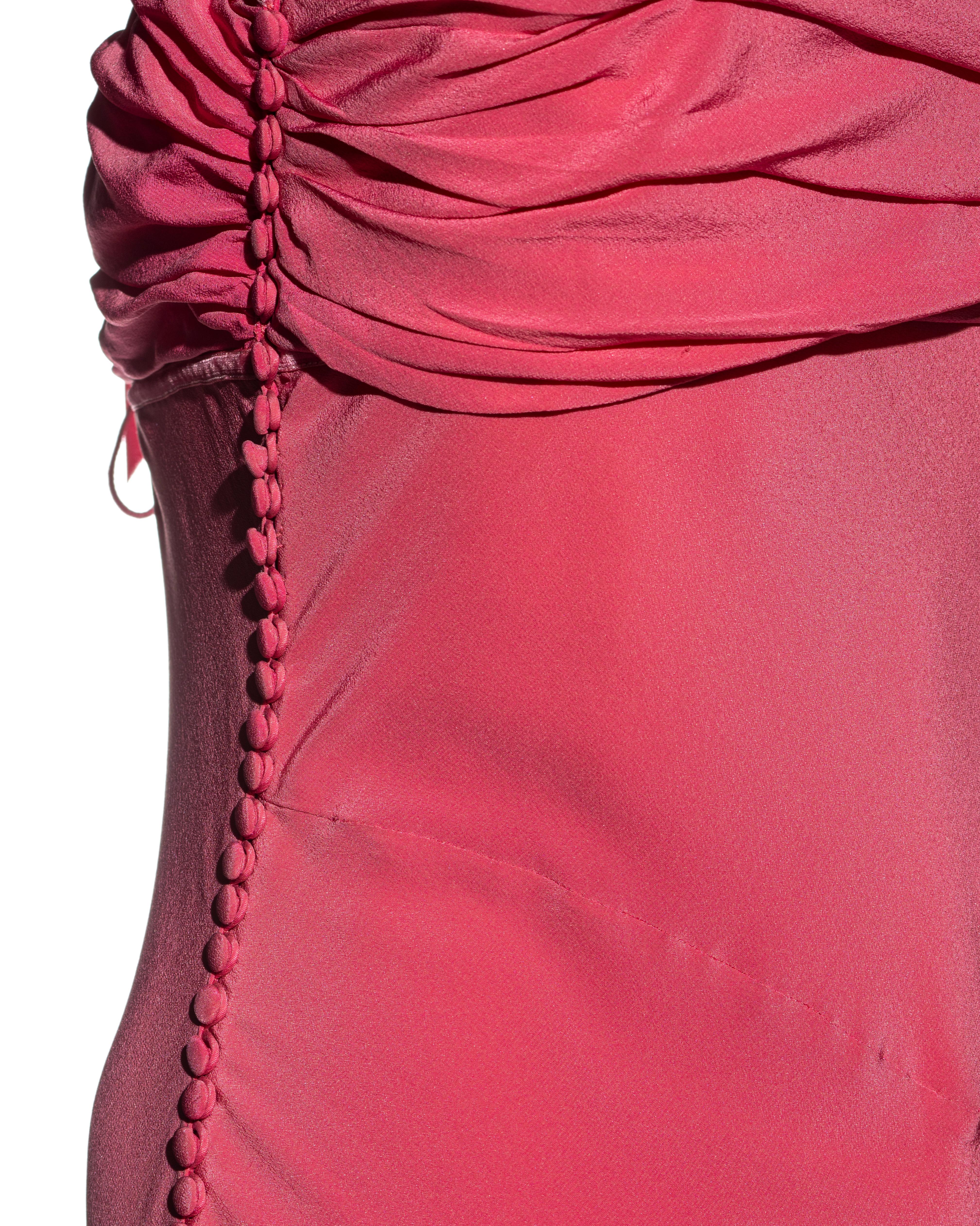 Pink Christian Dior by John Galliano pink silk maxi dress, ss 2006