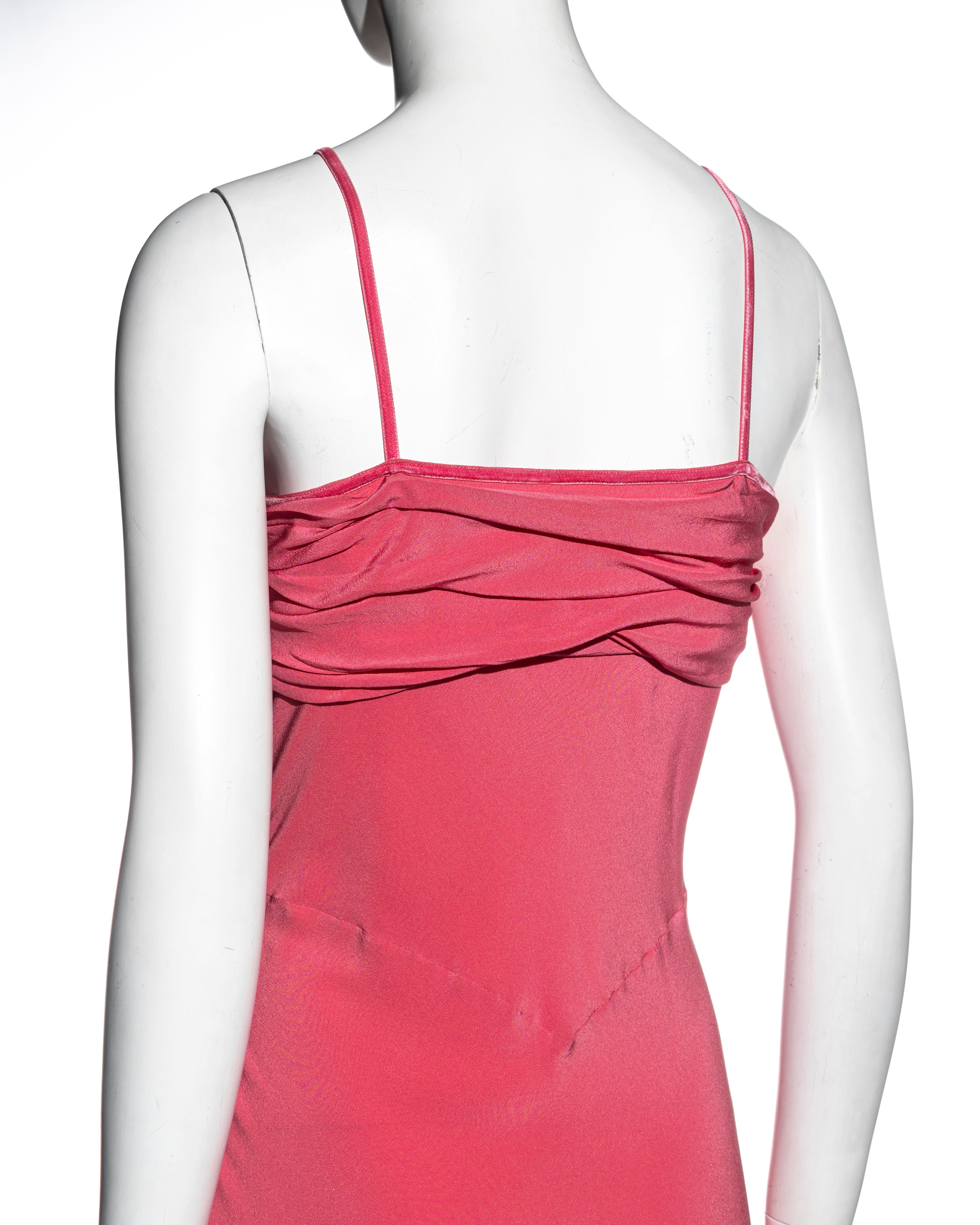 Women's Christian Dior by John Galliano pink silk maxi dress, ss 2006