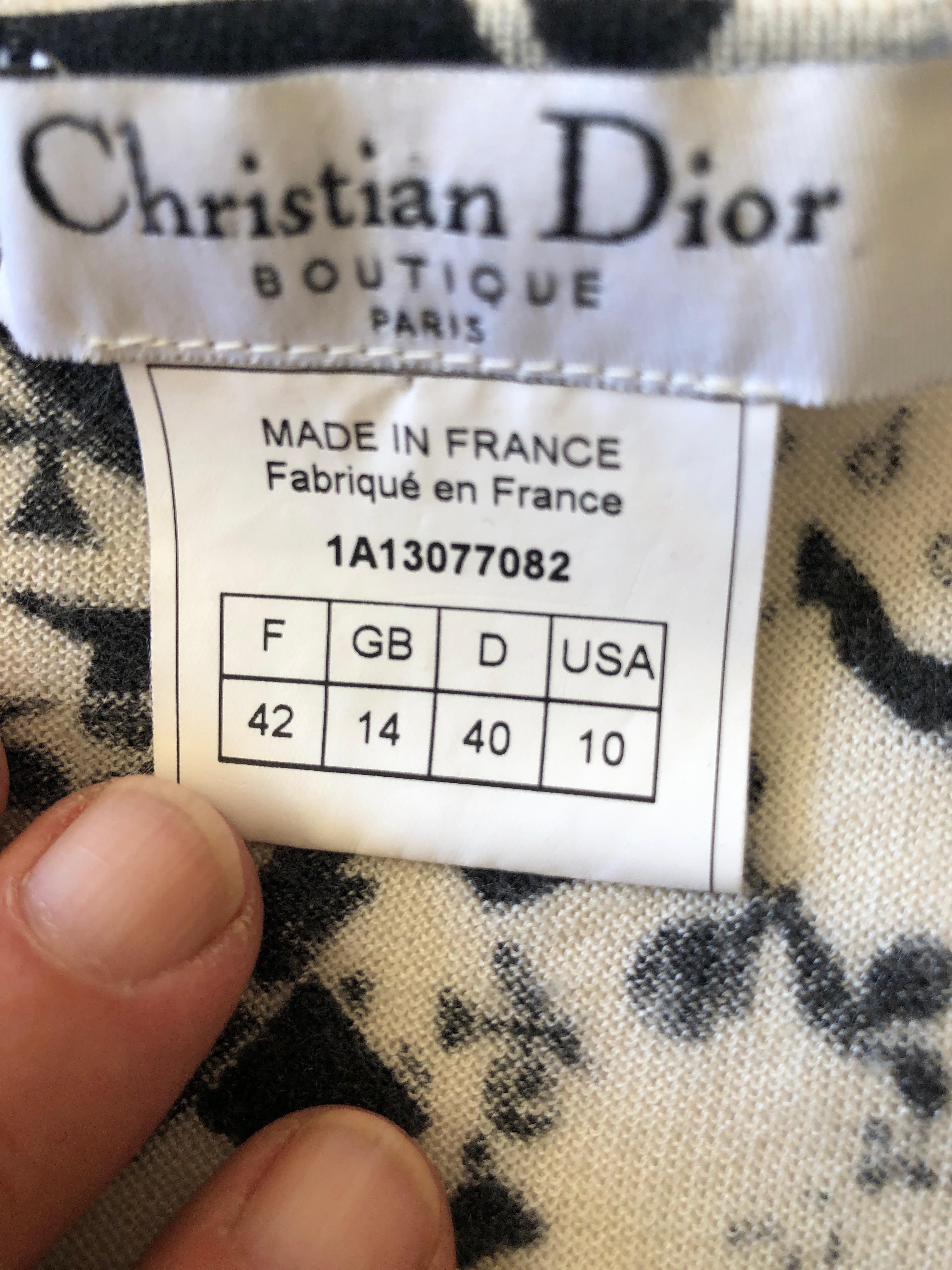 Women's Christian Dior by John Galliano Playing Card and Domino Cropped Wrap Sweater For Sale