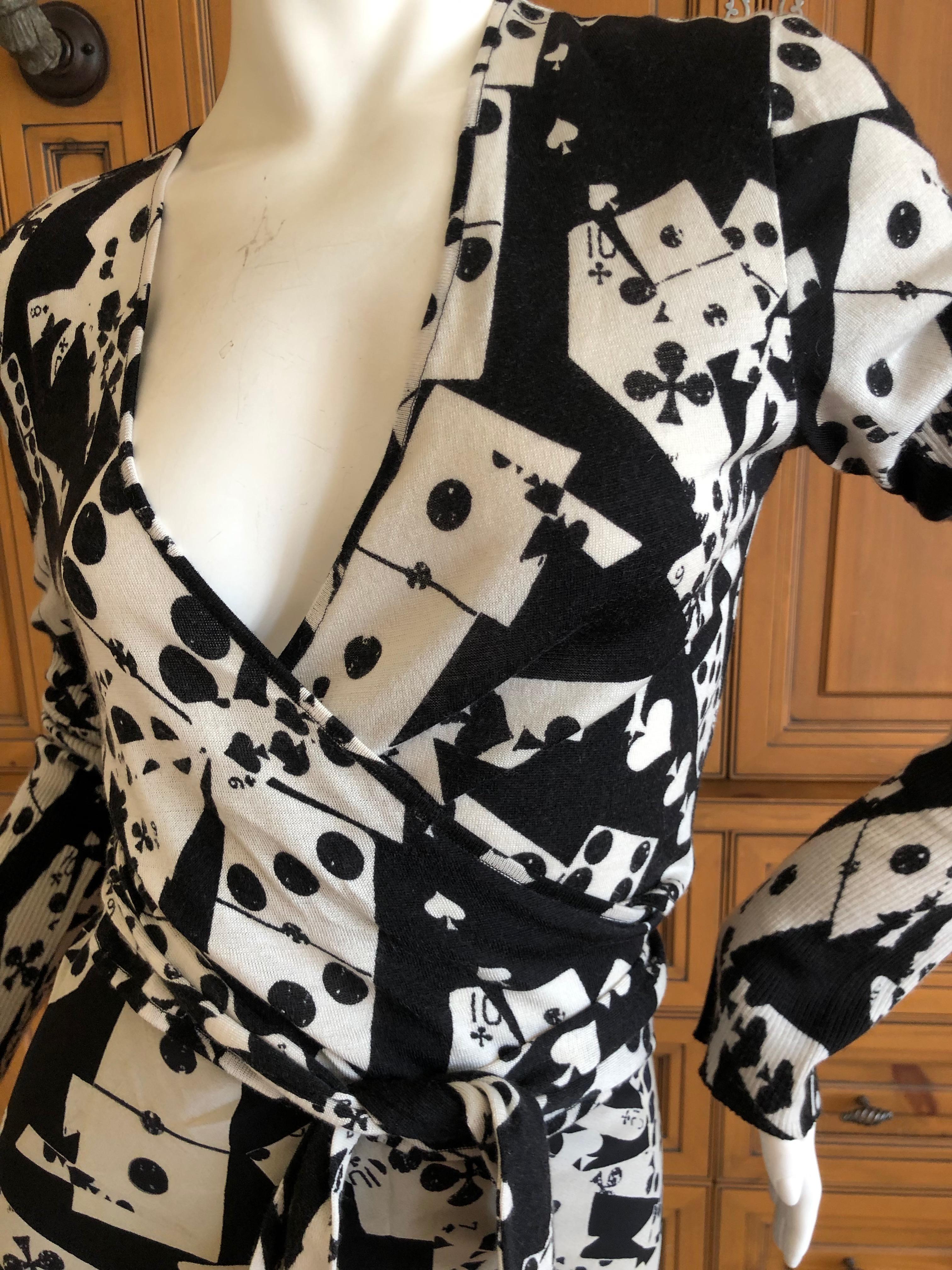 Christian Dior by John Galliano Playing Card and Domino Two Piece Dress Set 44 In Excellent Condition For Sale In Cloverdale, CA