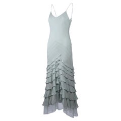Christian Dior by John Galliano Powder Blue Silk Bias-Cut Gown — SS 2004