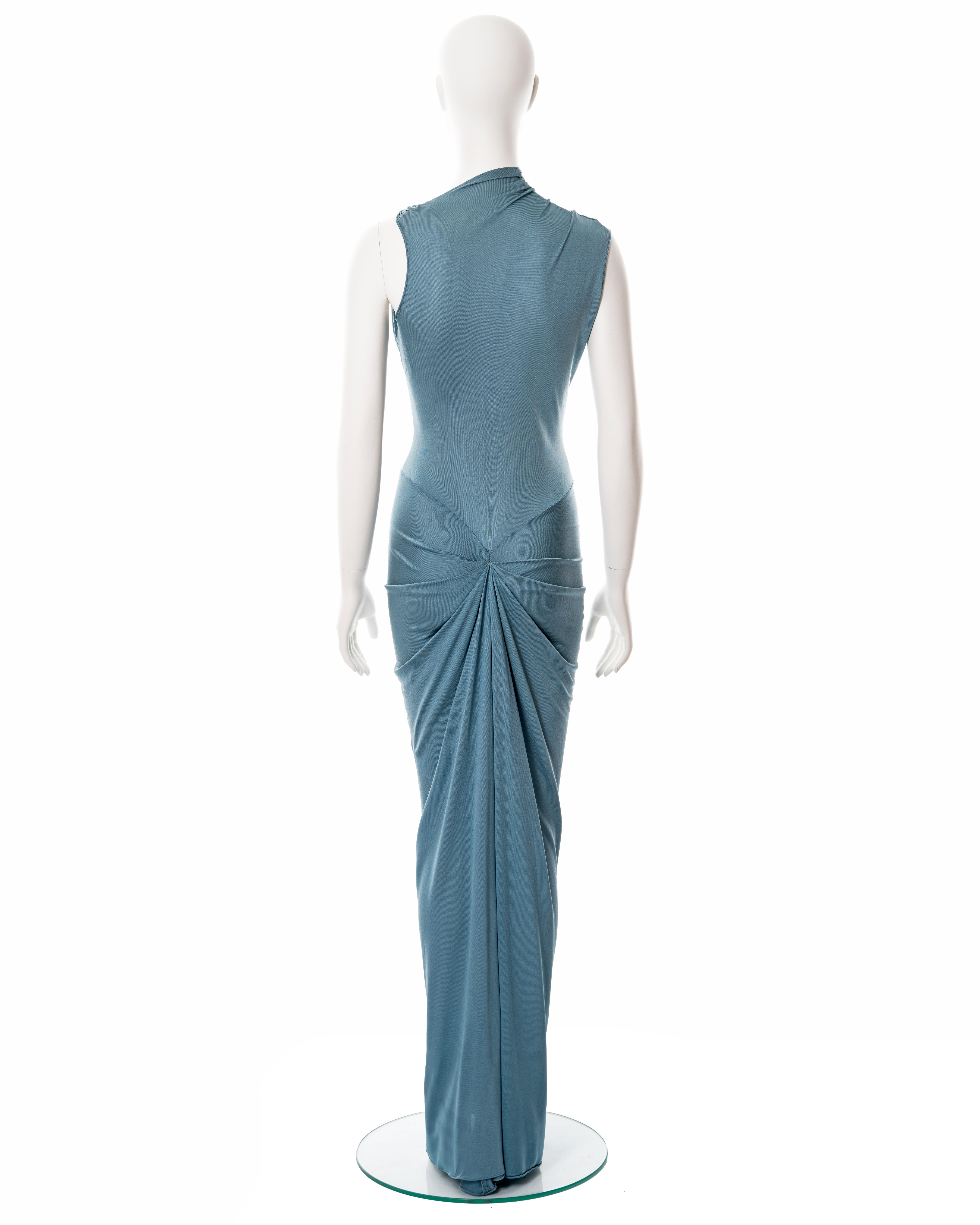 Christian Dior by John Galliano powder-blue silk jersey evening dress, ss 2000 6