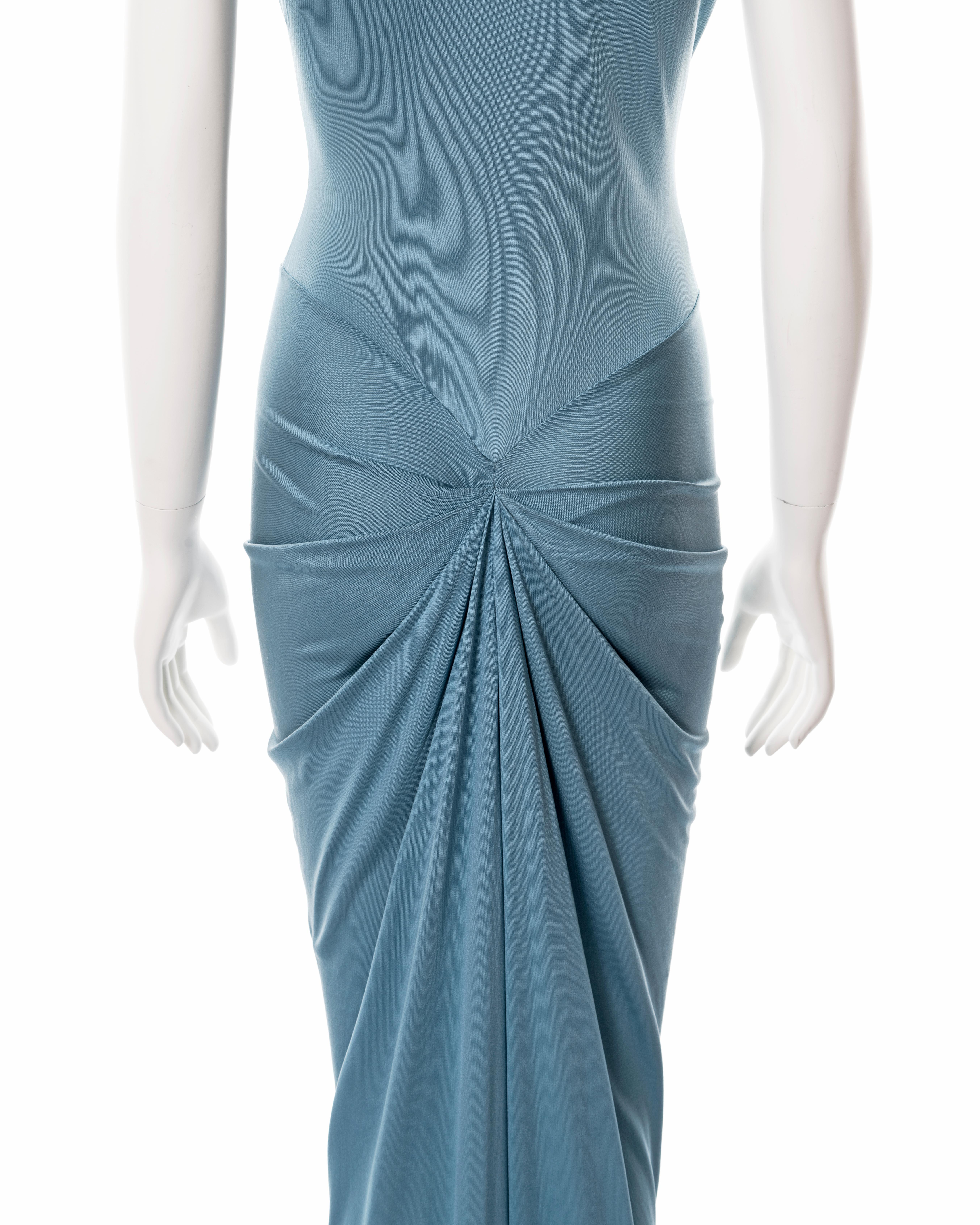 Christian Dior by John Galliano powder-blue silk jersey evening dress, ss 2000 7