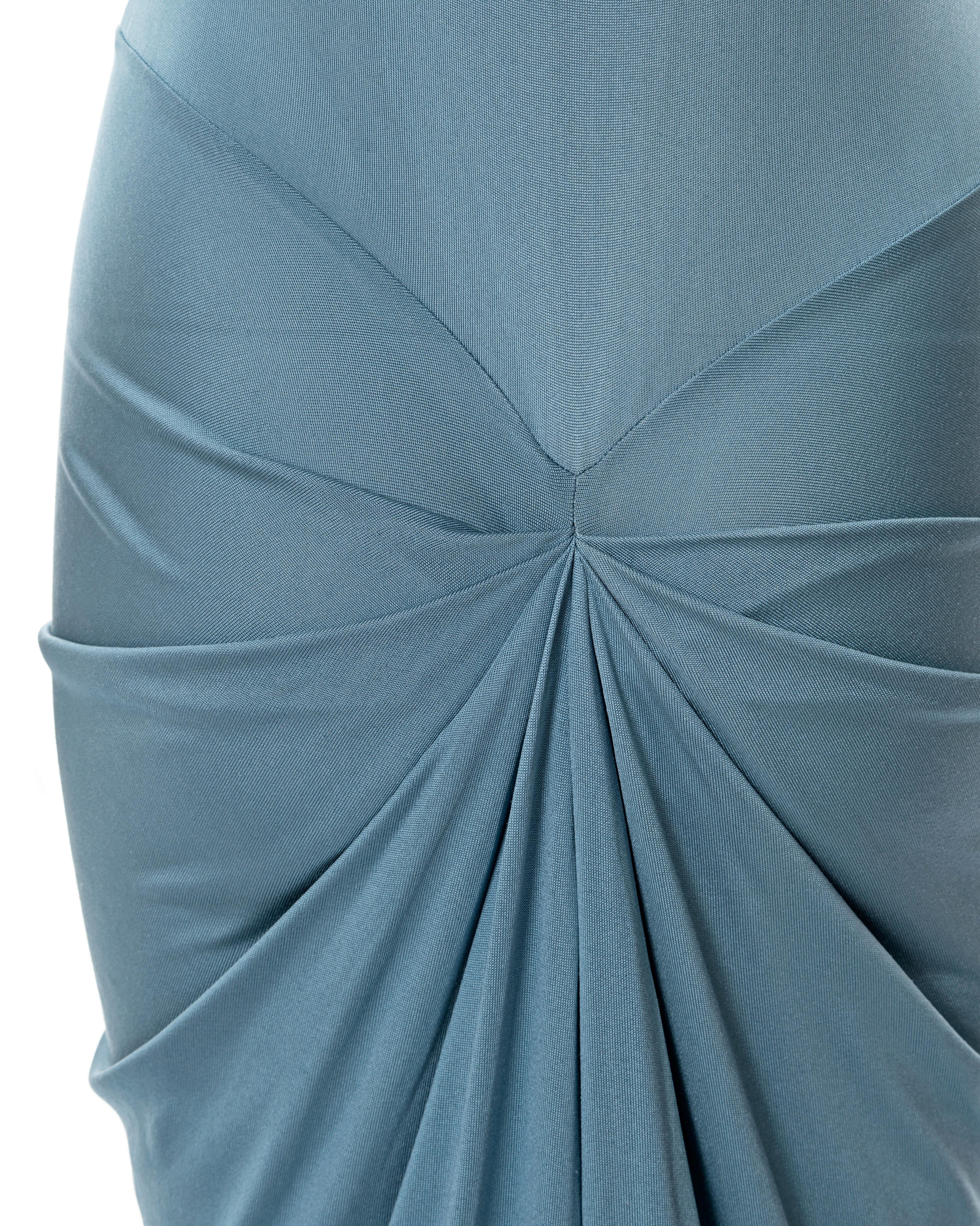 Christian Dior by John Galliano powder-blue silk jersey evening dress, ss 2000 8
