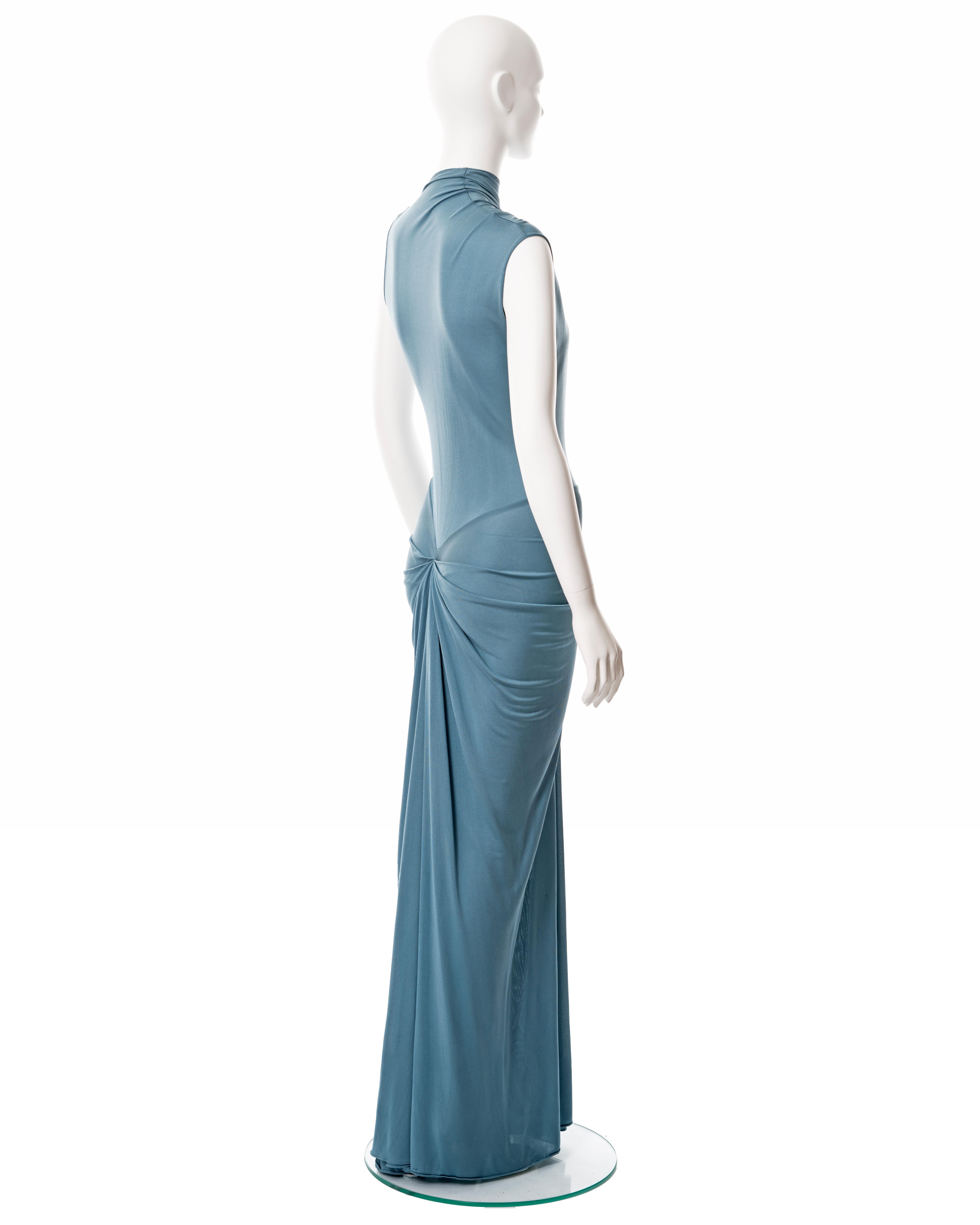 Christian Dior by John Galliano powder-blue silk jersey evening dress, ss 2000 9