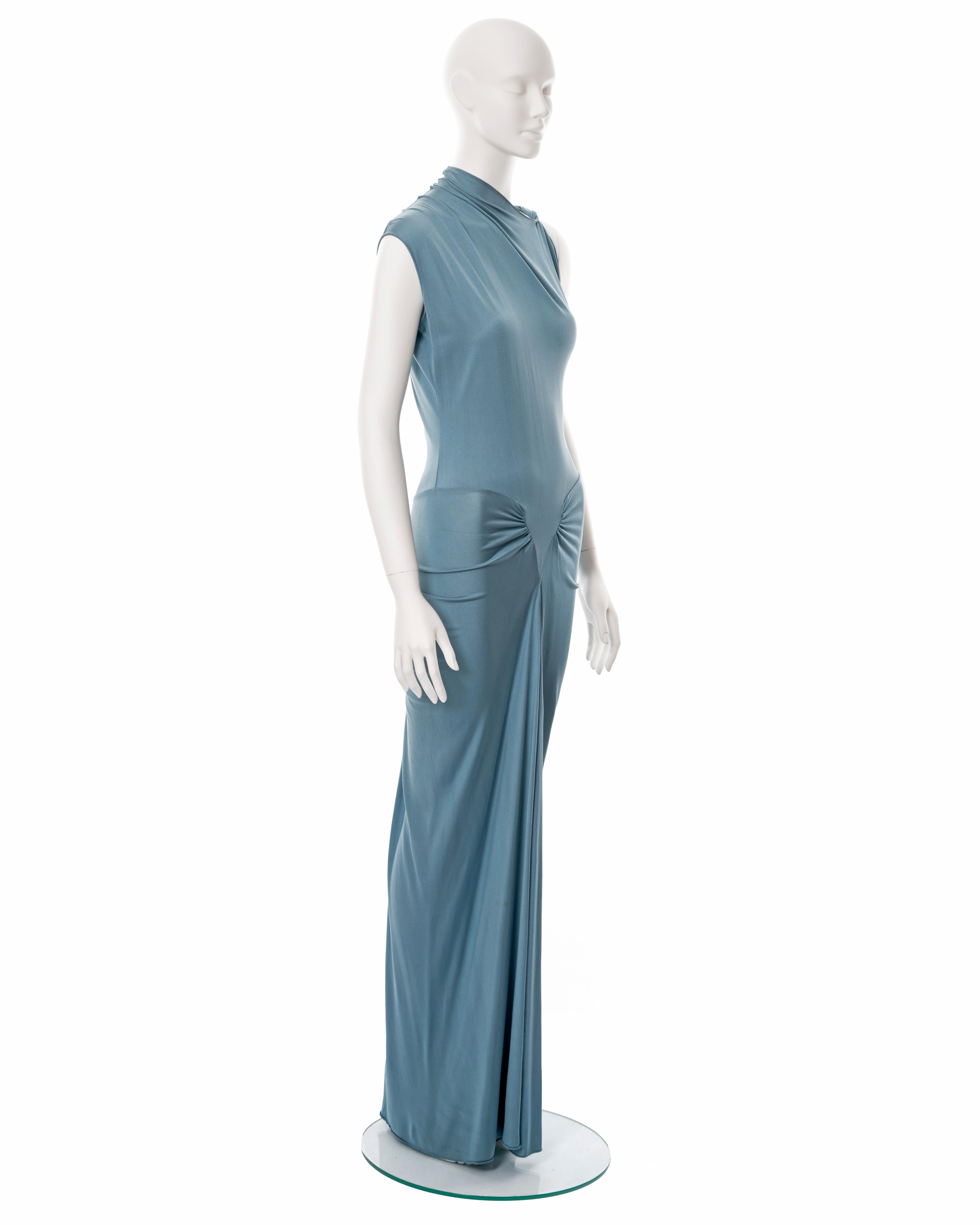 Christian Dior by John Galliano powder-blue silk jersey evening dress, ss 2000 10