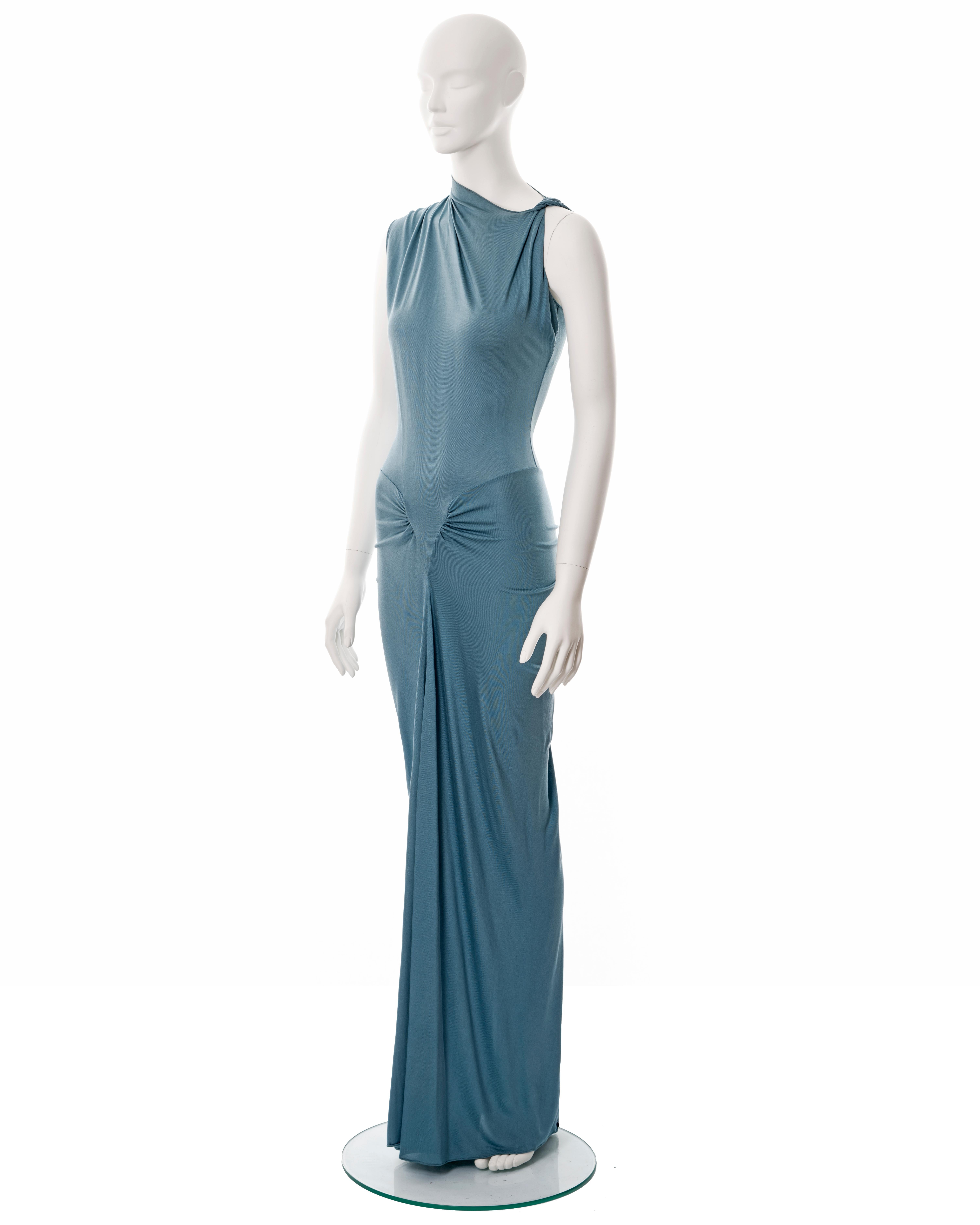 Christian Dior by John Galliano powder-blue silk jersey evening dress, ss 2000 1