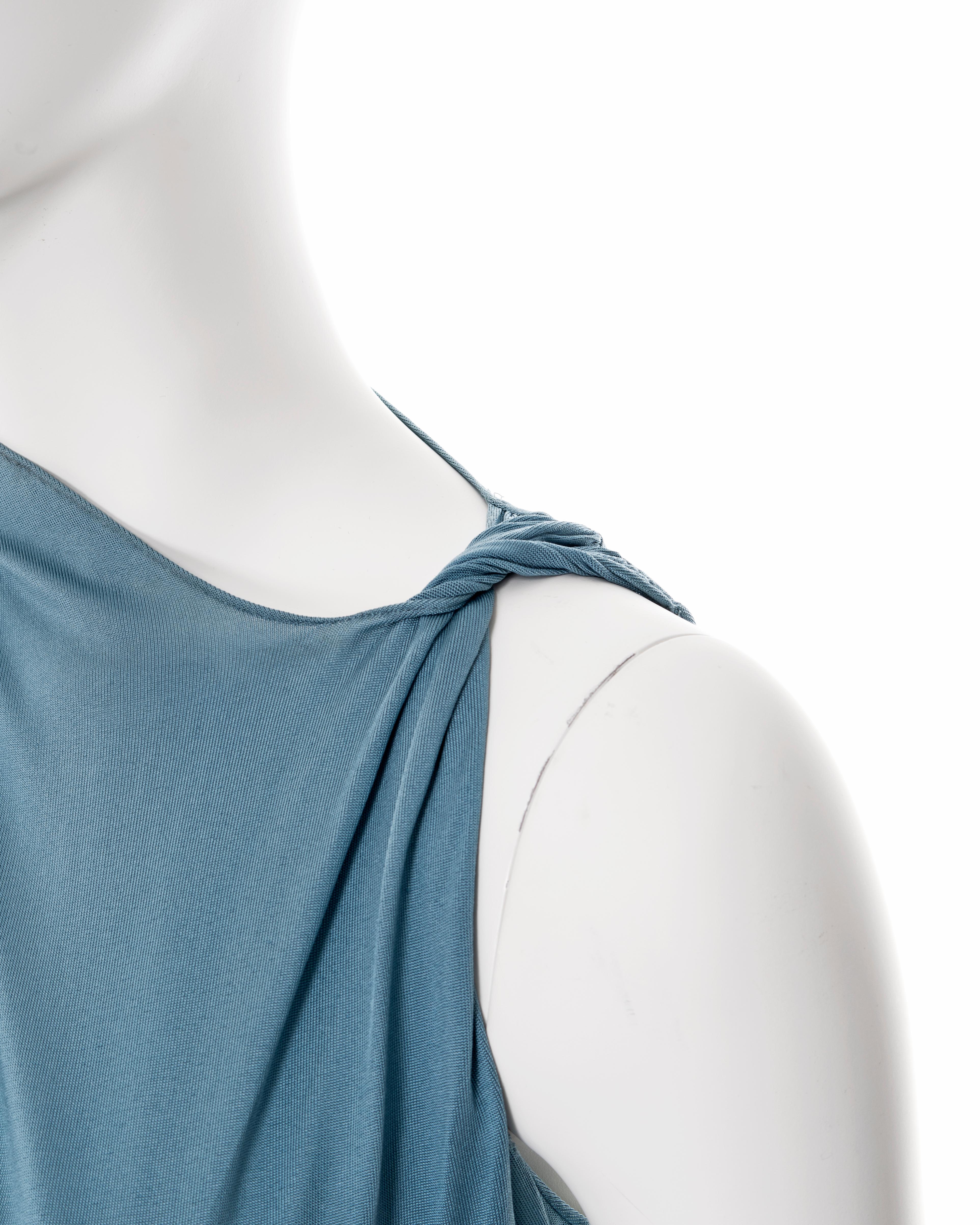 Christian Dior by John Galliano powder-blue silk jersey evening dress, ss 2000 3