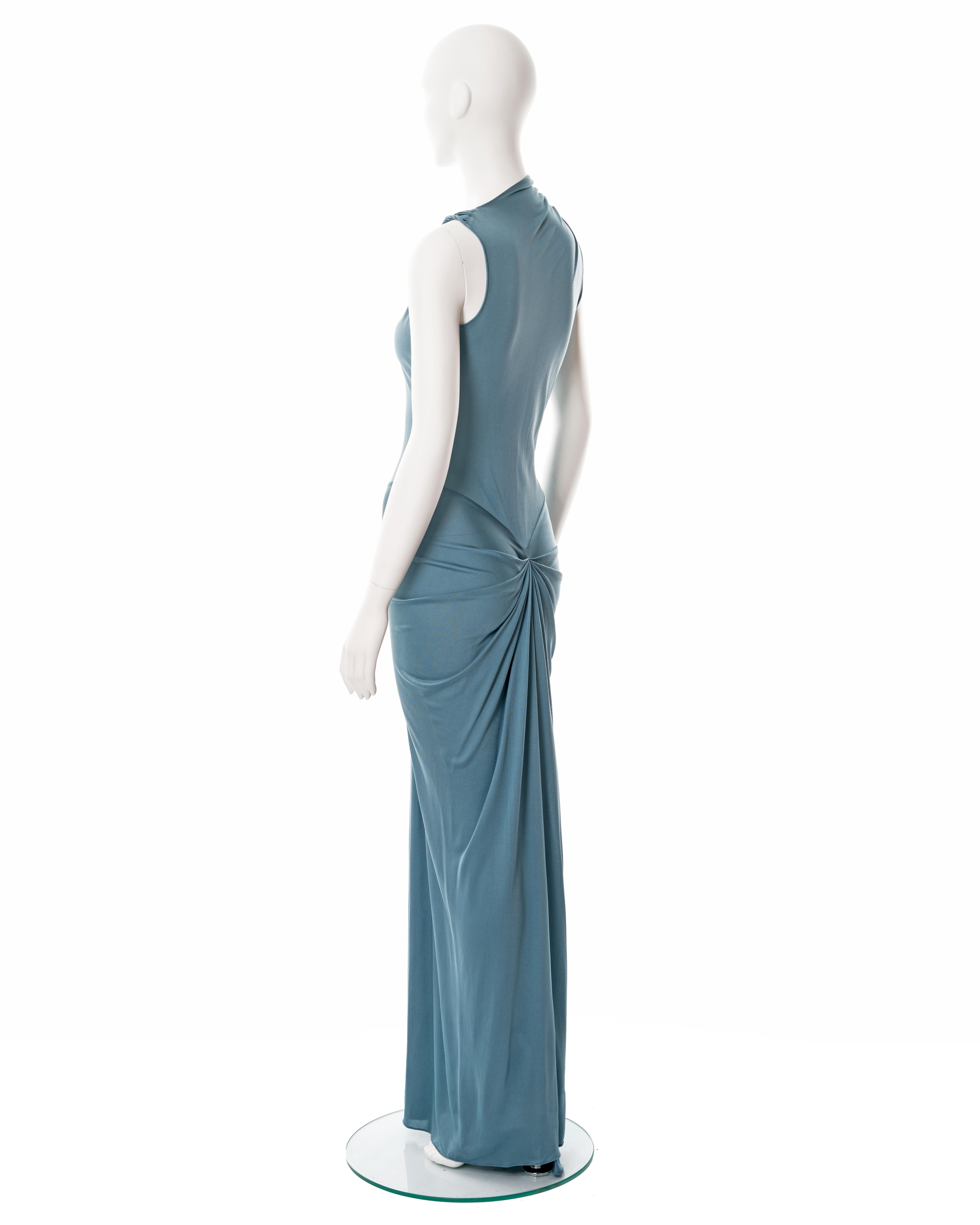 Christian Dior by John Galliano powder-blue silk jersey evening dress, ss 2000 4