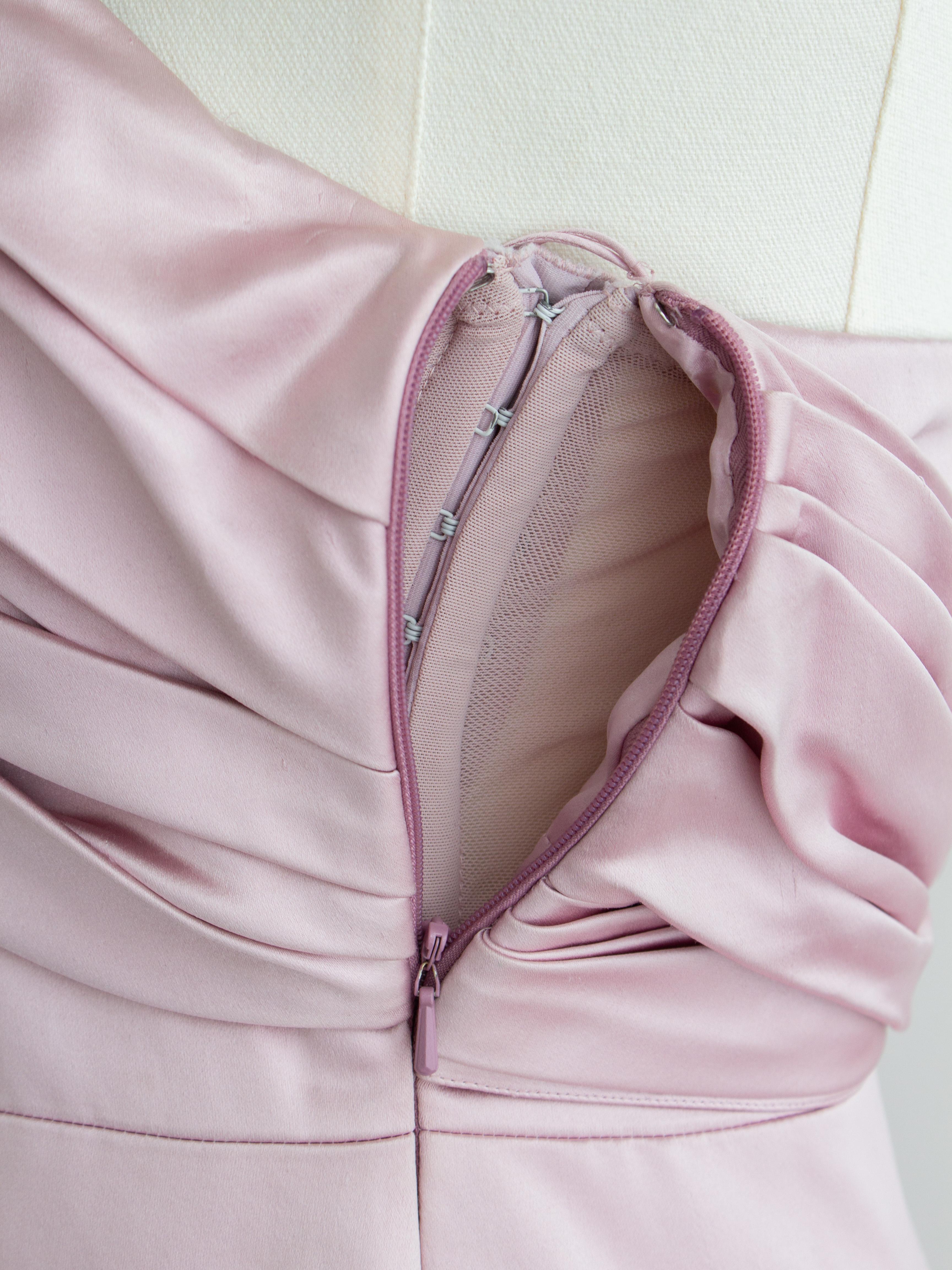 Christian Galliano for Christian Dior Pre-Fall 2008 Abito in seta rosa lavanda in vendita 8