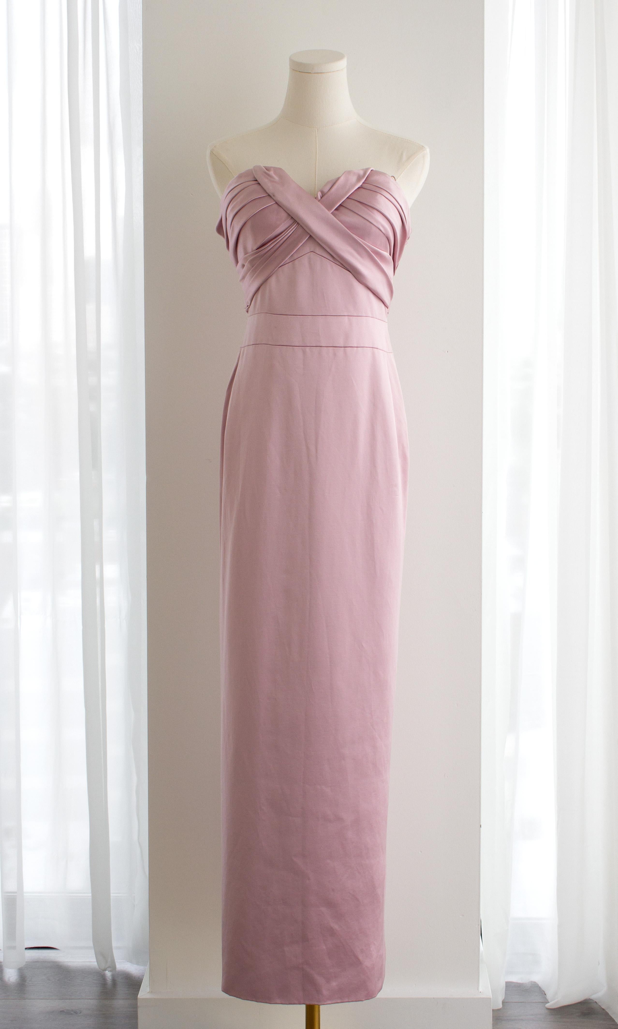 Viola Christian Galliano for Christian Dior Pre-Fall 2008 Abito in seta rosa lavanda in vendita