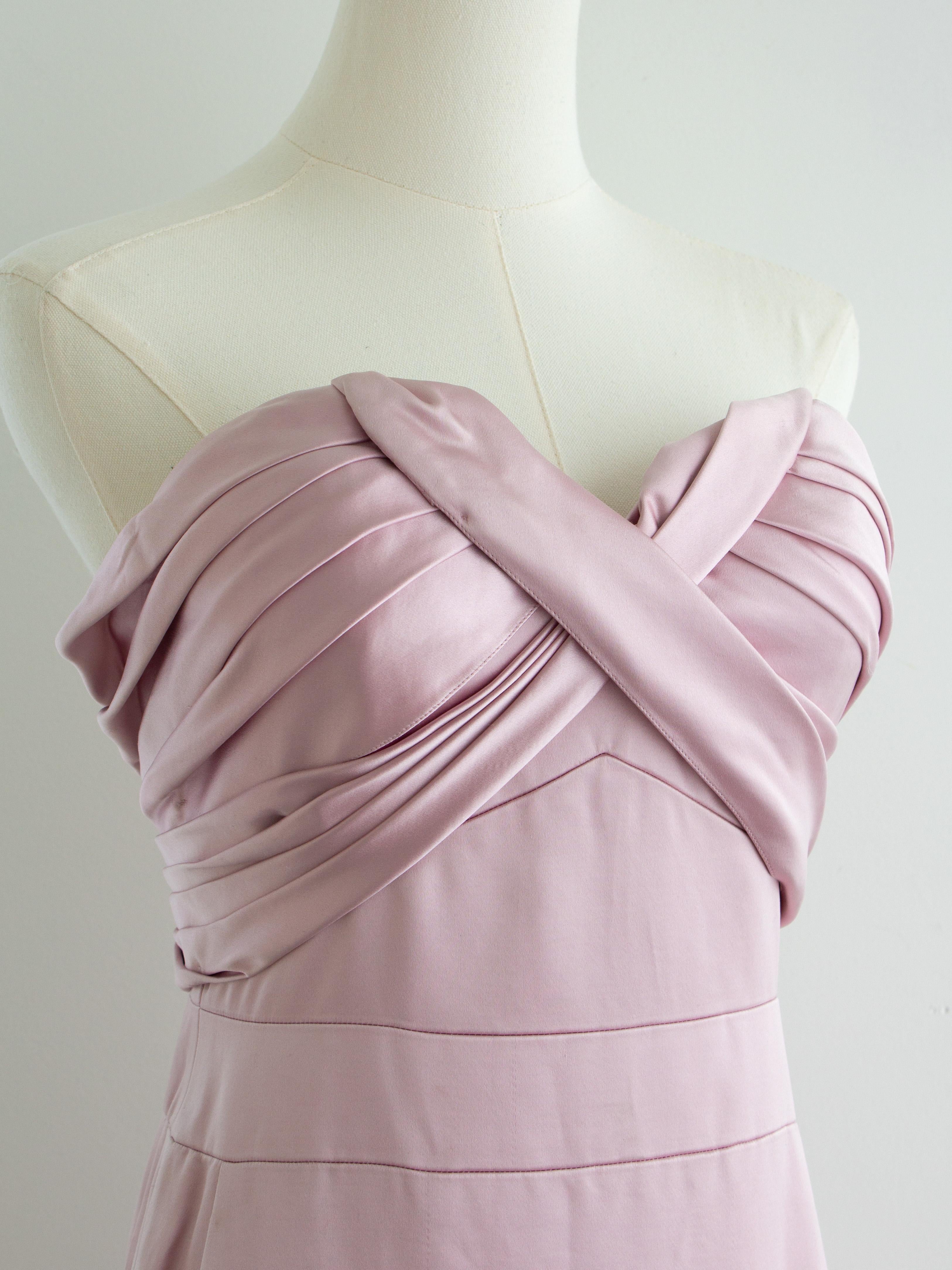 Donna Christian Galliano for Christian Dior Pre-Fall 2008 Abito in seta rosa lavanda in vendita