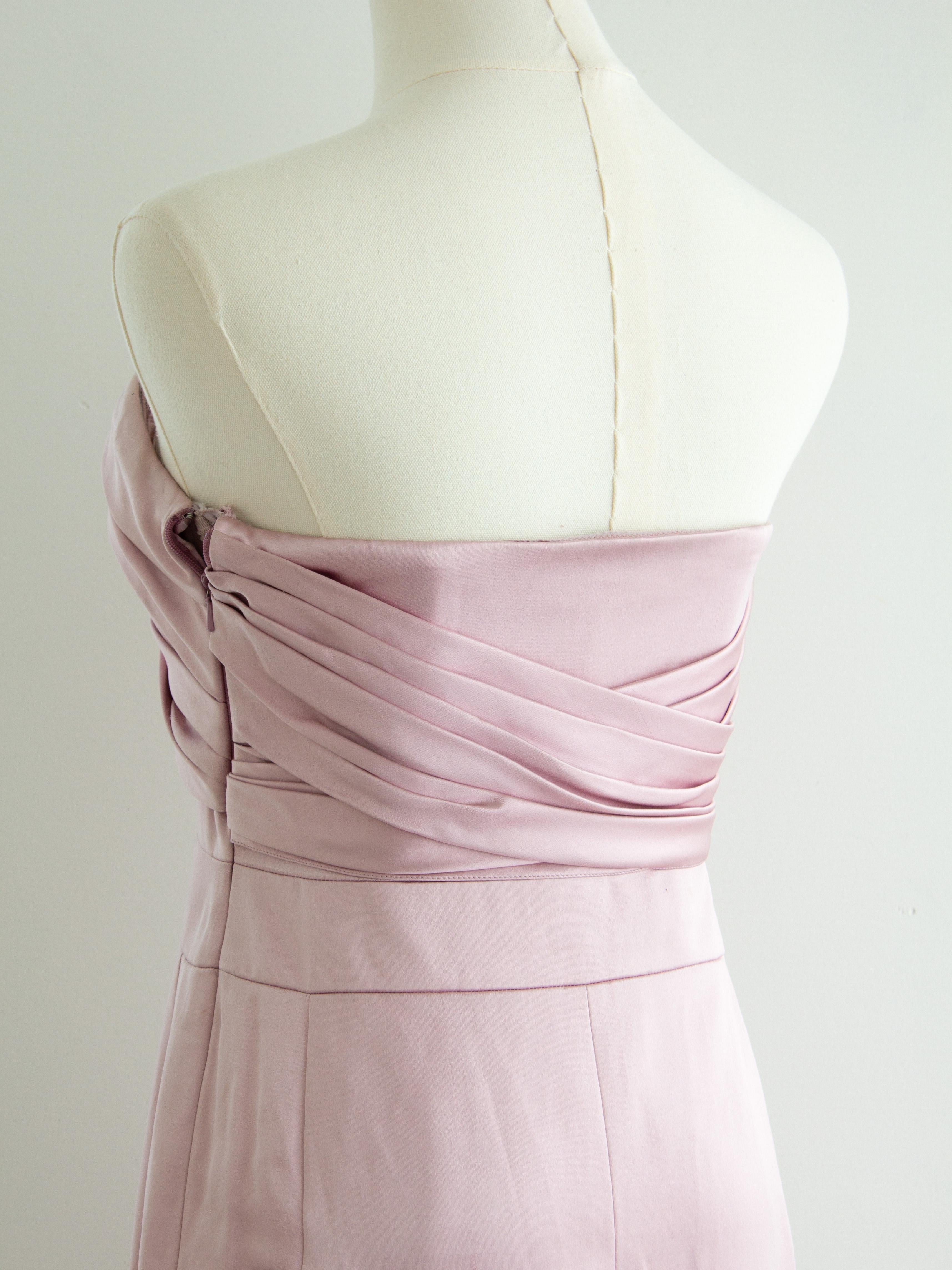 Christian Galliano for Christian Dior Pre-Fall 2008 Abito in seta rosa lavanda in vendita 2