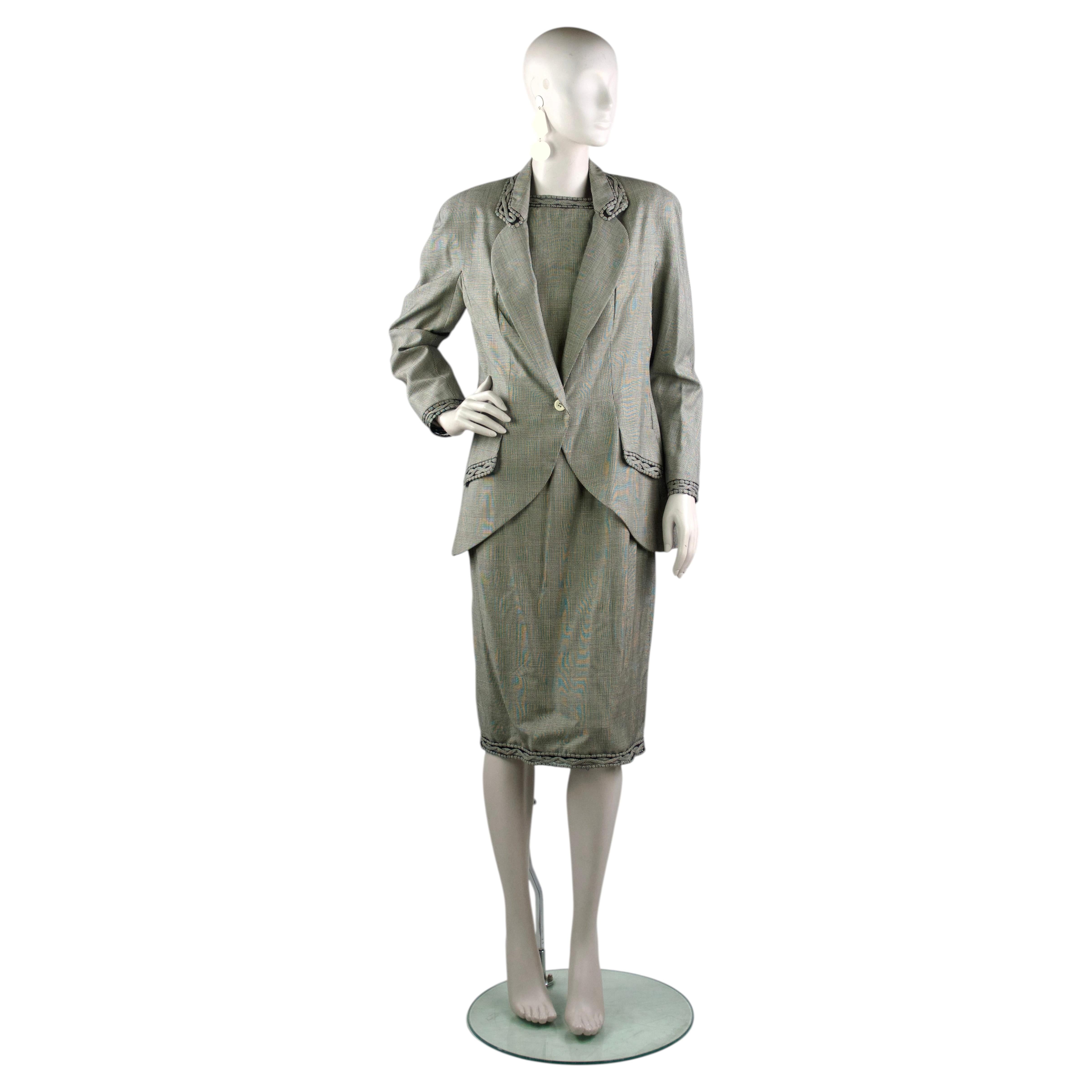 Christian Dior by John Galliano: completo in lana a quadri “Prince of Wales”, 2000 in vendita