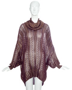 Christian Dior by John Galliano purple and gold knitted sweater dress, fw 1999