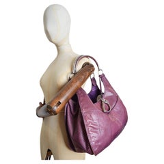 Christian Galliano for Christian Dior in pelle di pitone viola '61', borsa Hobo Tote
